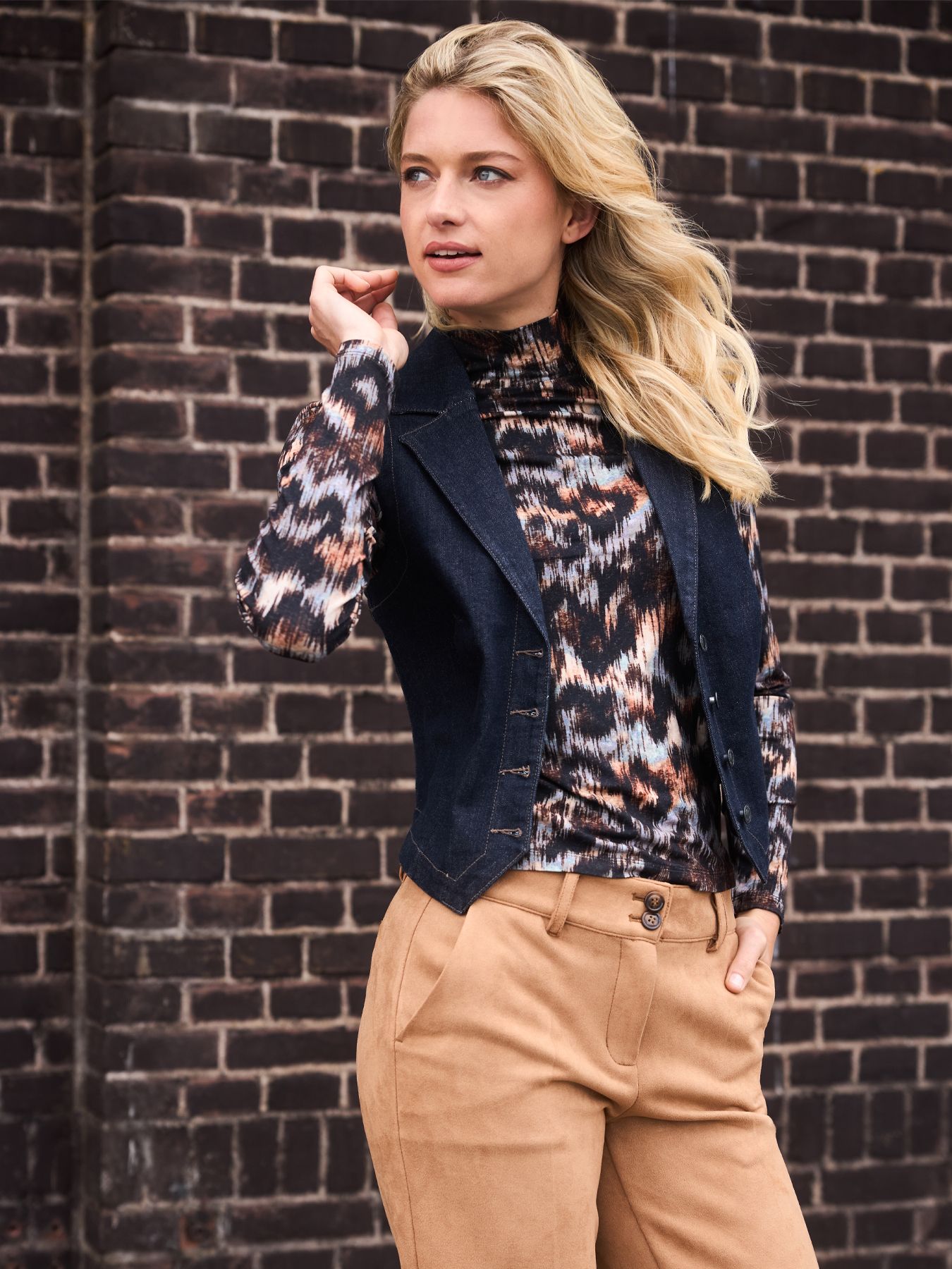 Red Button Waistcoat Denim Forever blue Forever Blue411 2900153853059 Red Button Waistcoat Denim Forever blue Forever Blue411 2900153853059