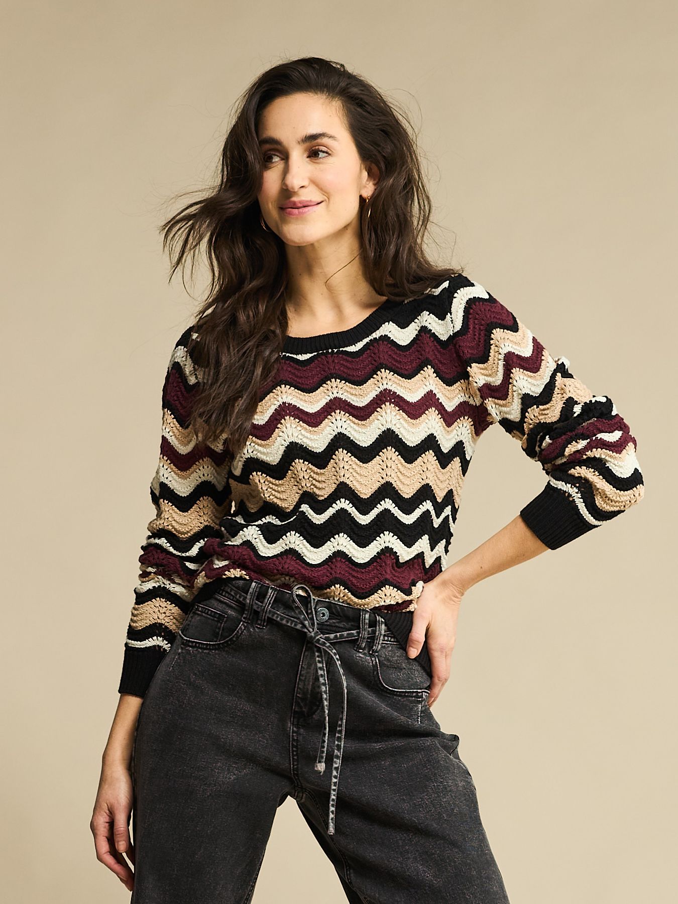 Red Button Fanny Stripe Aubergine/Latte444 2900153867056 Red Button Fanny Stripe Aubergine/Latte444 2900153867056