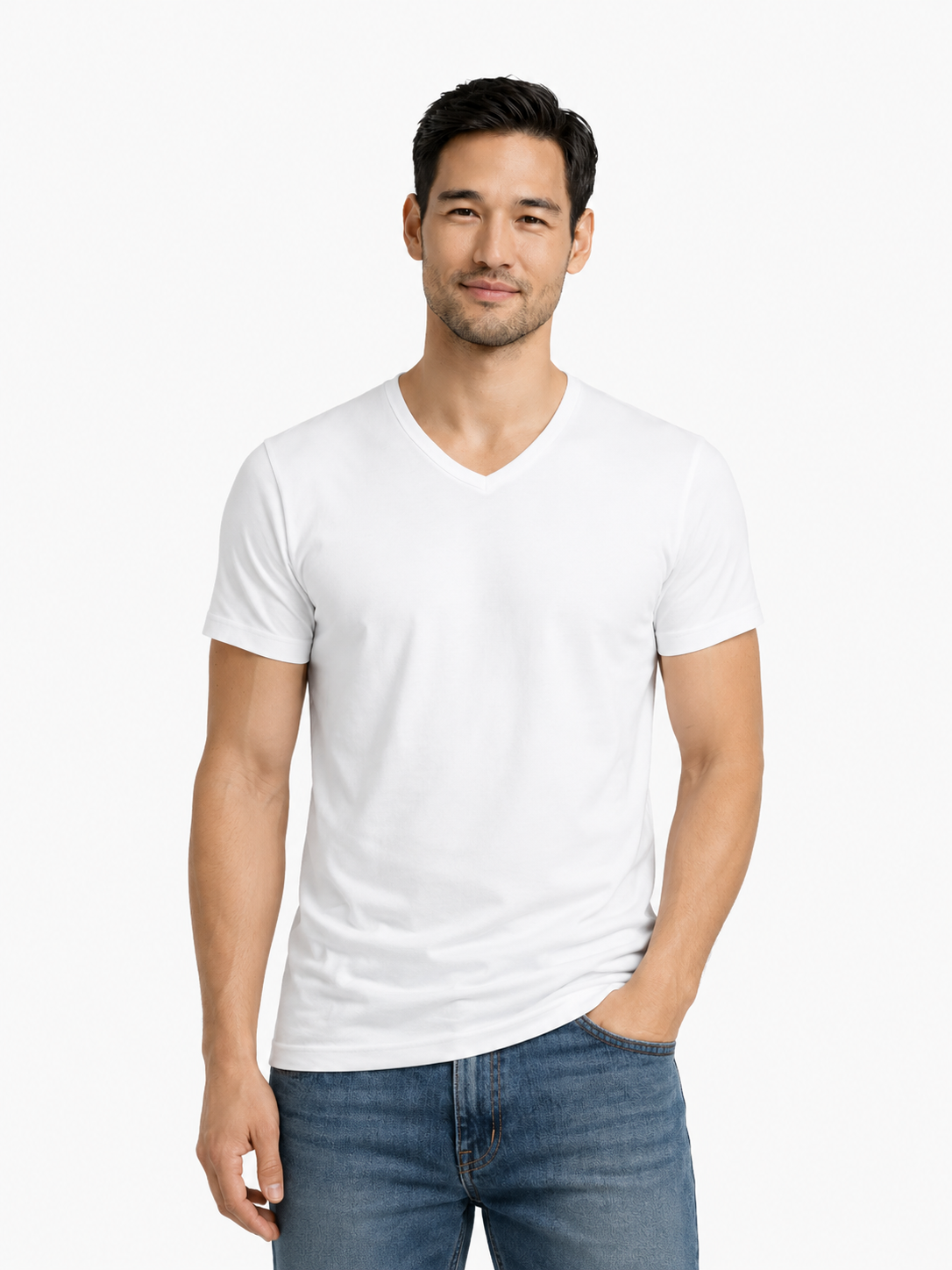 SEMI BODYFIT T-shirt V-neck