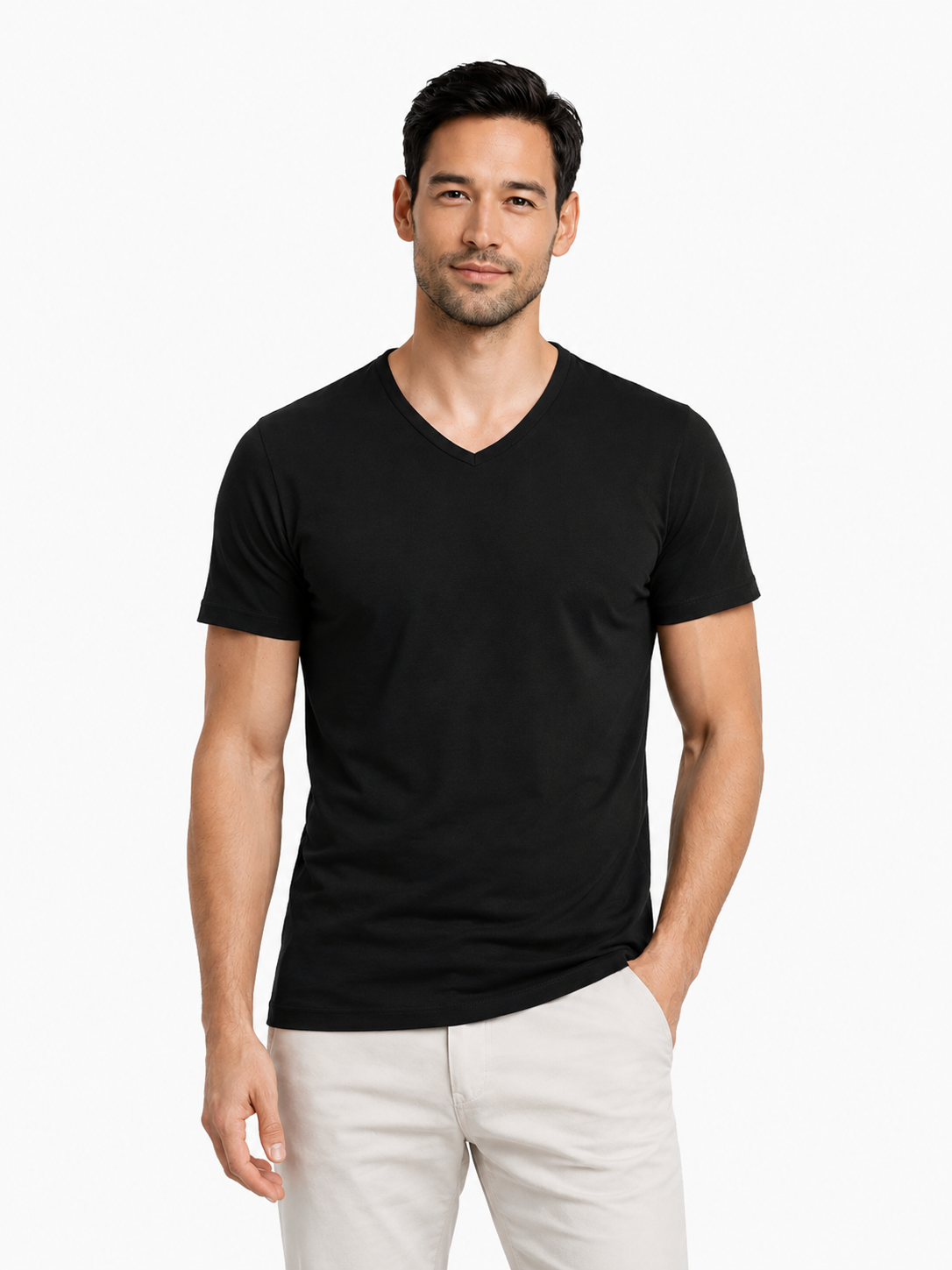 SEMI BODYFIT T-shirt V-neck