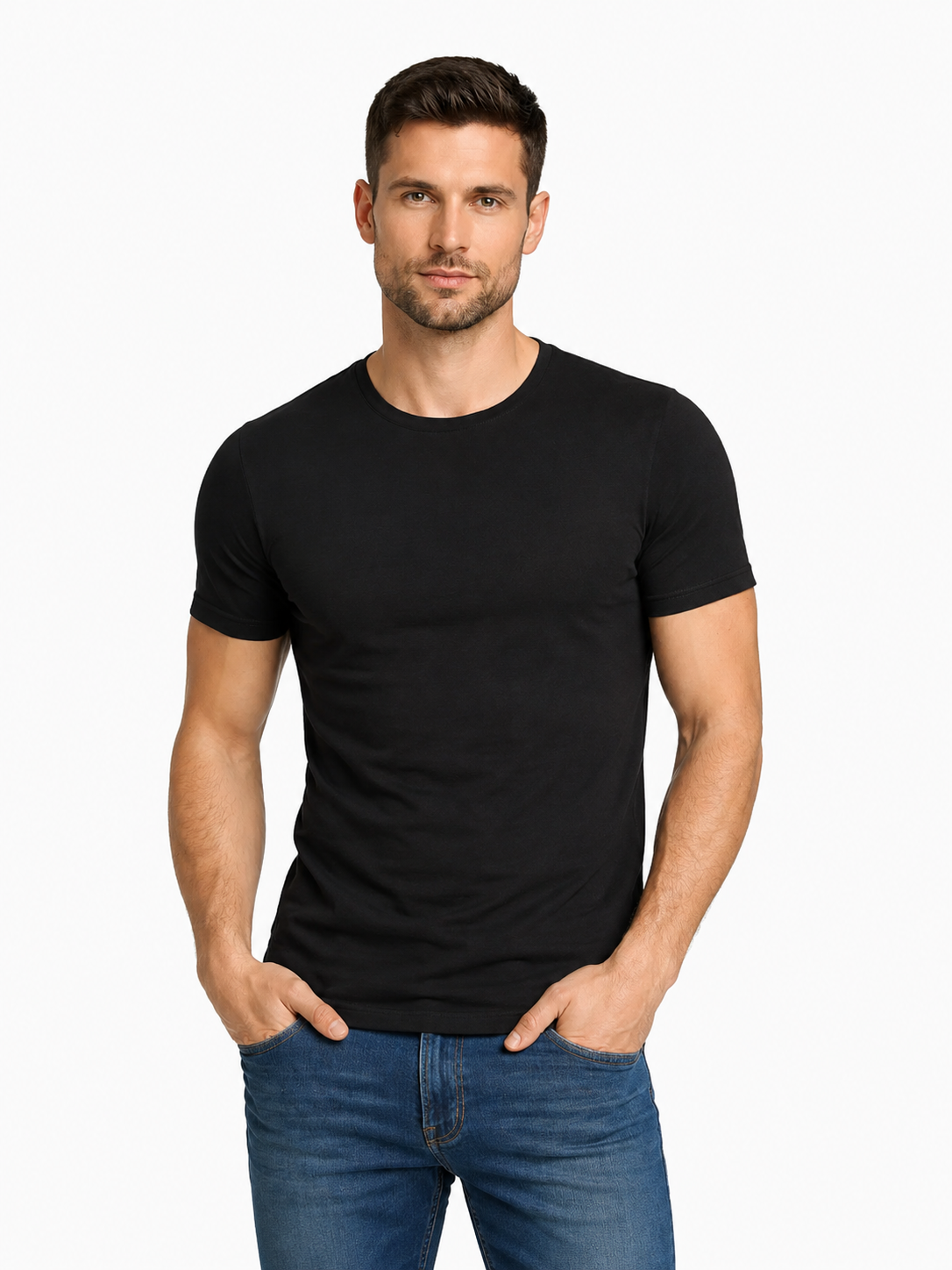 Garage basics BODYFIT T-shirt O-Neck Zwart 2900030341082