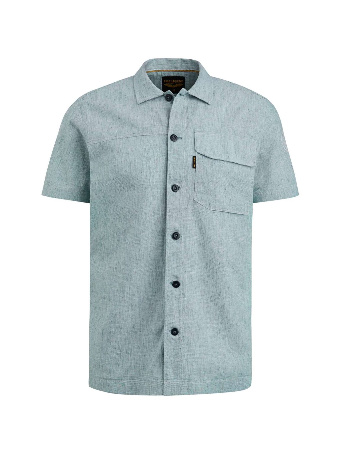 Pme Legend Short Sleeve Shirt Ctn Linen Overs Ink Blue 00104060-5234