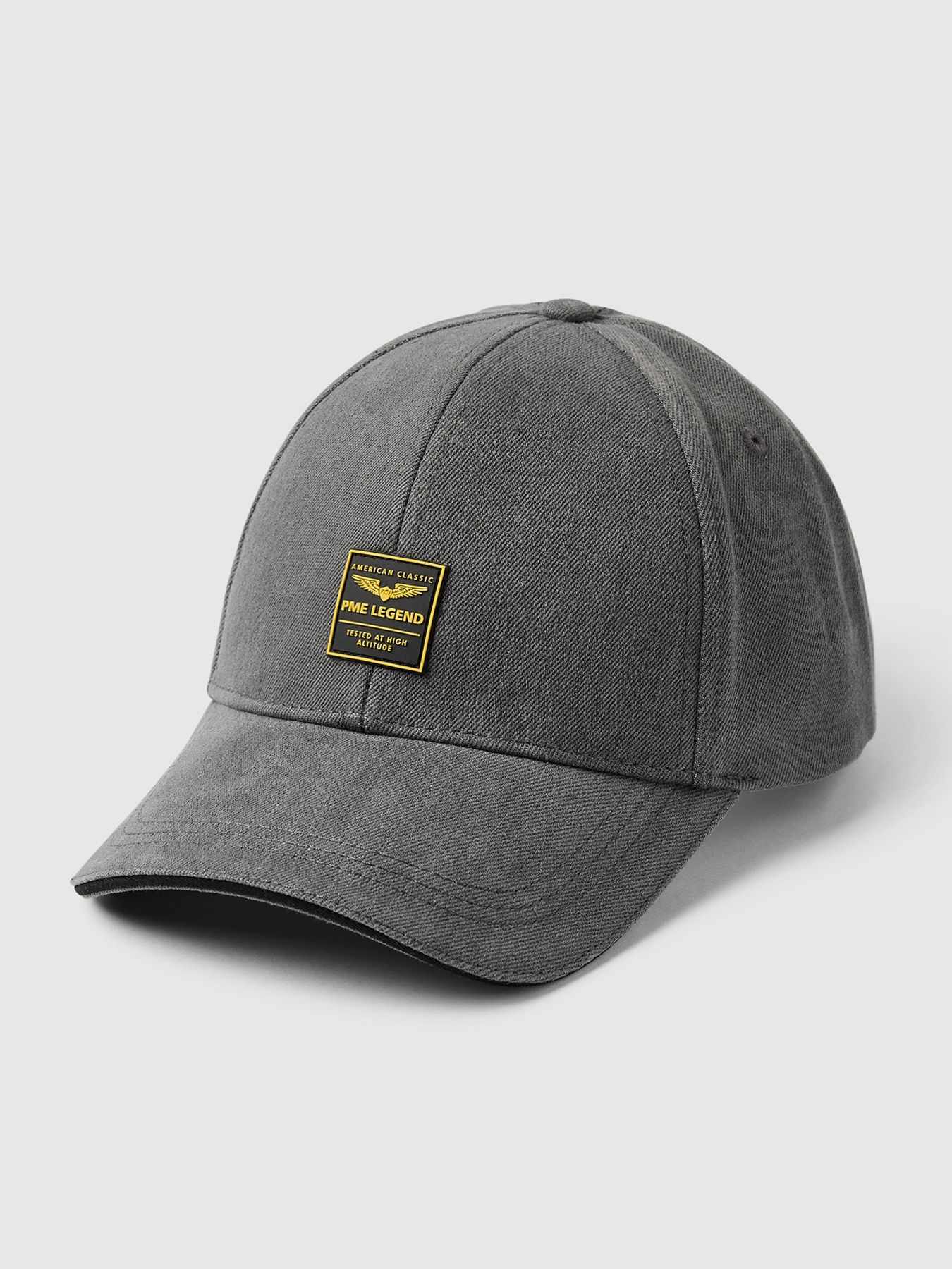 Pme Legend Cap Denim cap with ruber badge Grey Denim 00105125-GDN