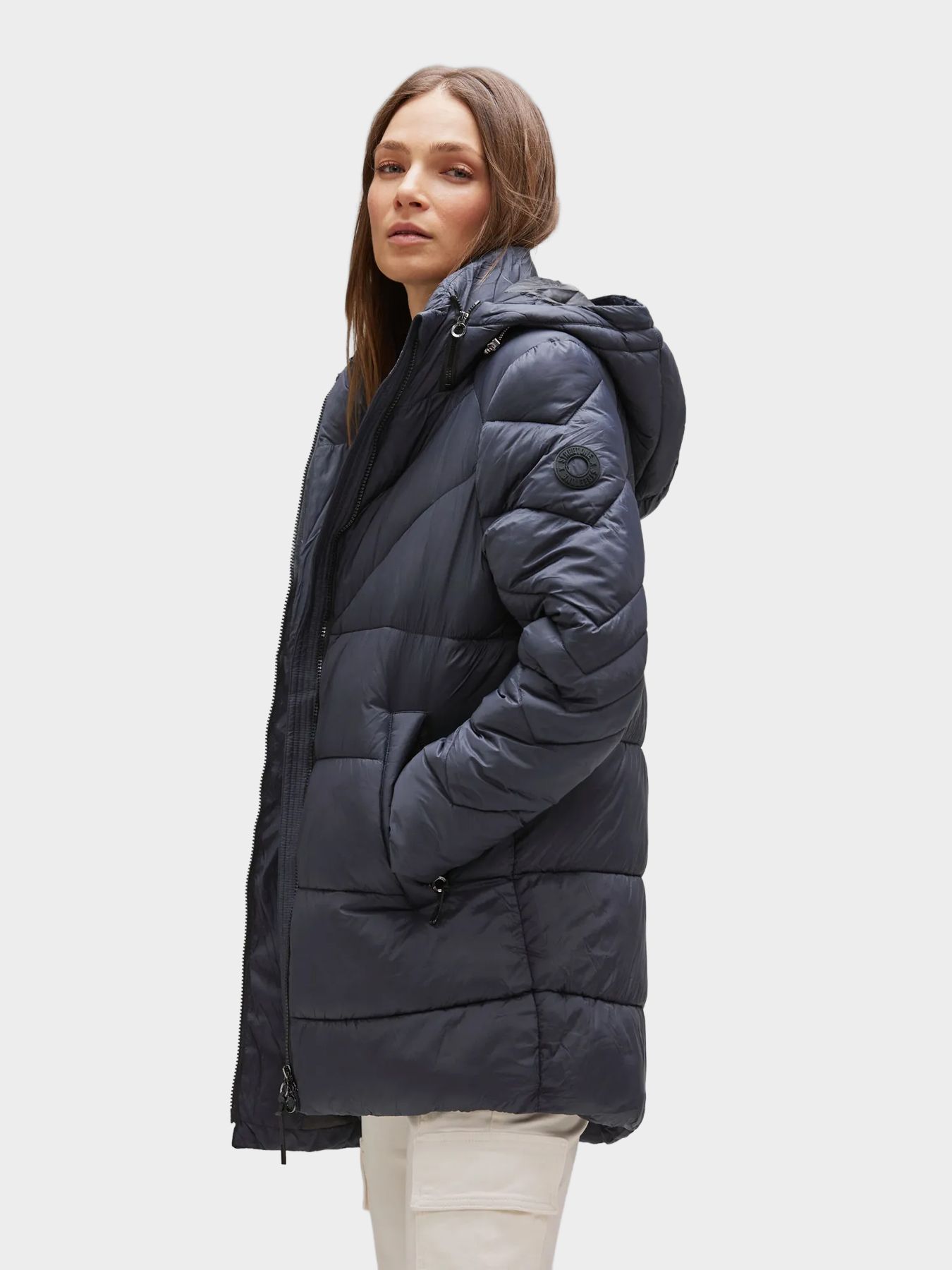 Street-One Padded mid lenght jacket Marine 00106658-B1