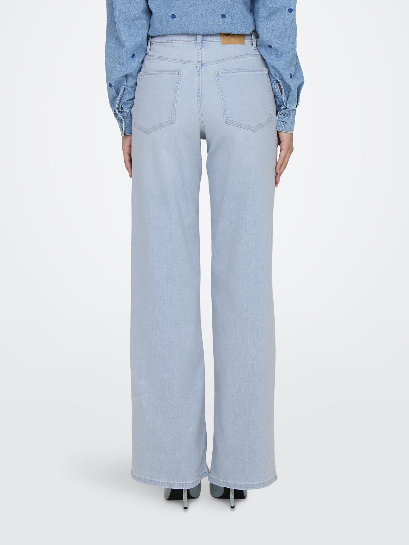 Only ONLMADISON BLUSH HW WIDE DNM CRO495 Light Blue Bleached Denim 2900153283030