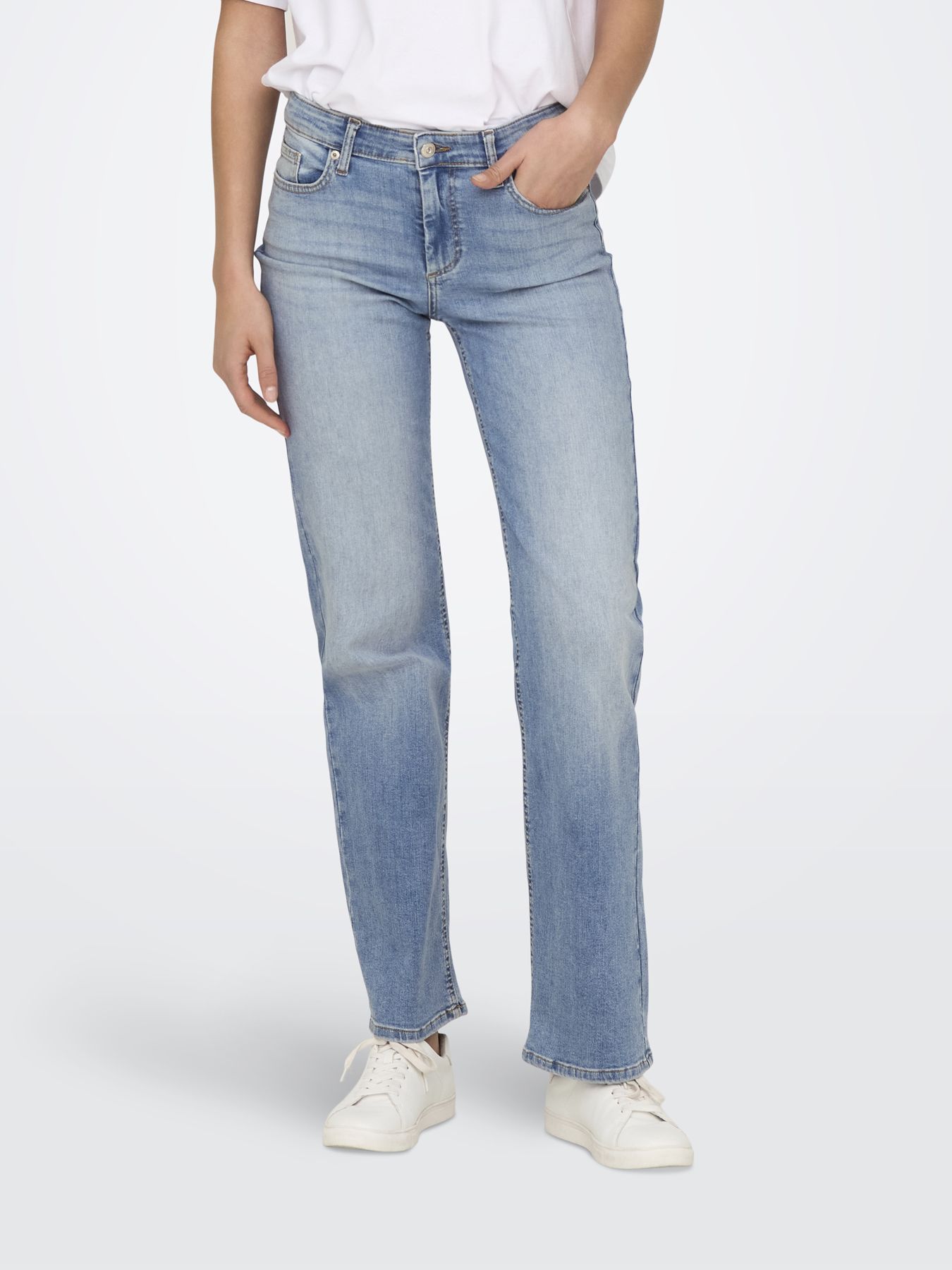 Only ONLBLUSH MID STRAIGHT DNM TAI467 NO Light Blue Denim 00111532-EKA26011400000011