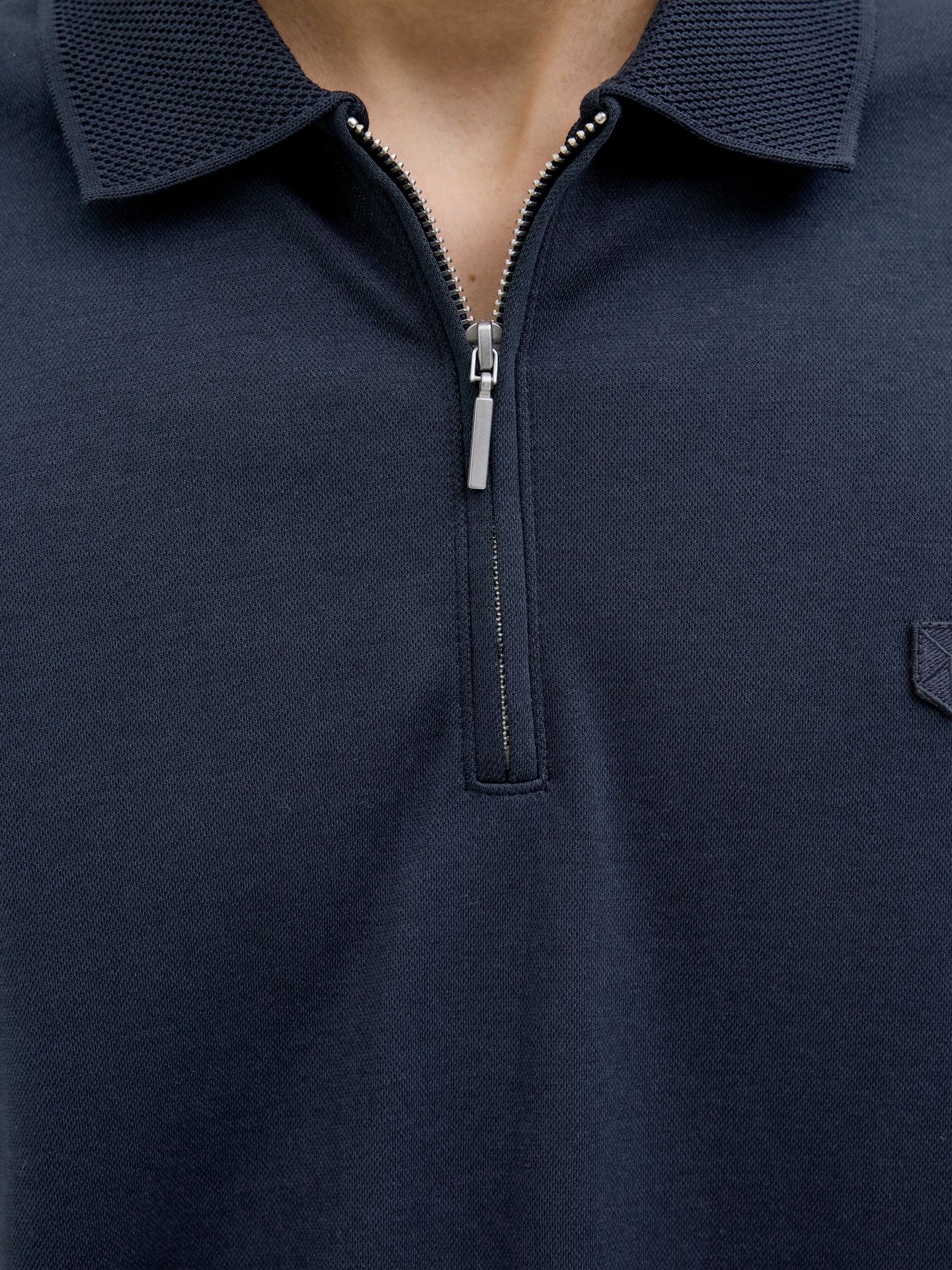 Jack & Jones jprrodney zip polo  Night Sky 2900157632063