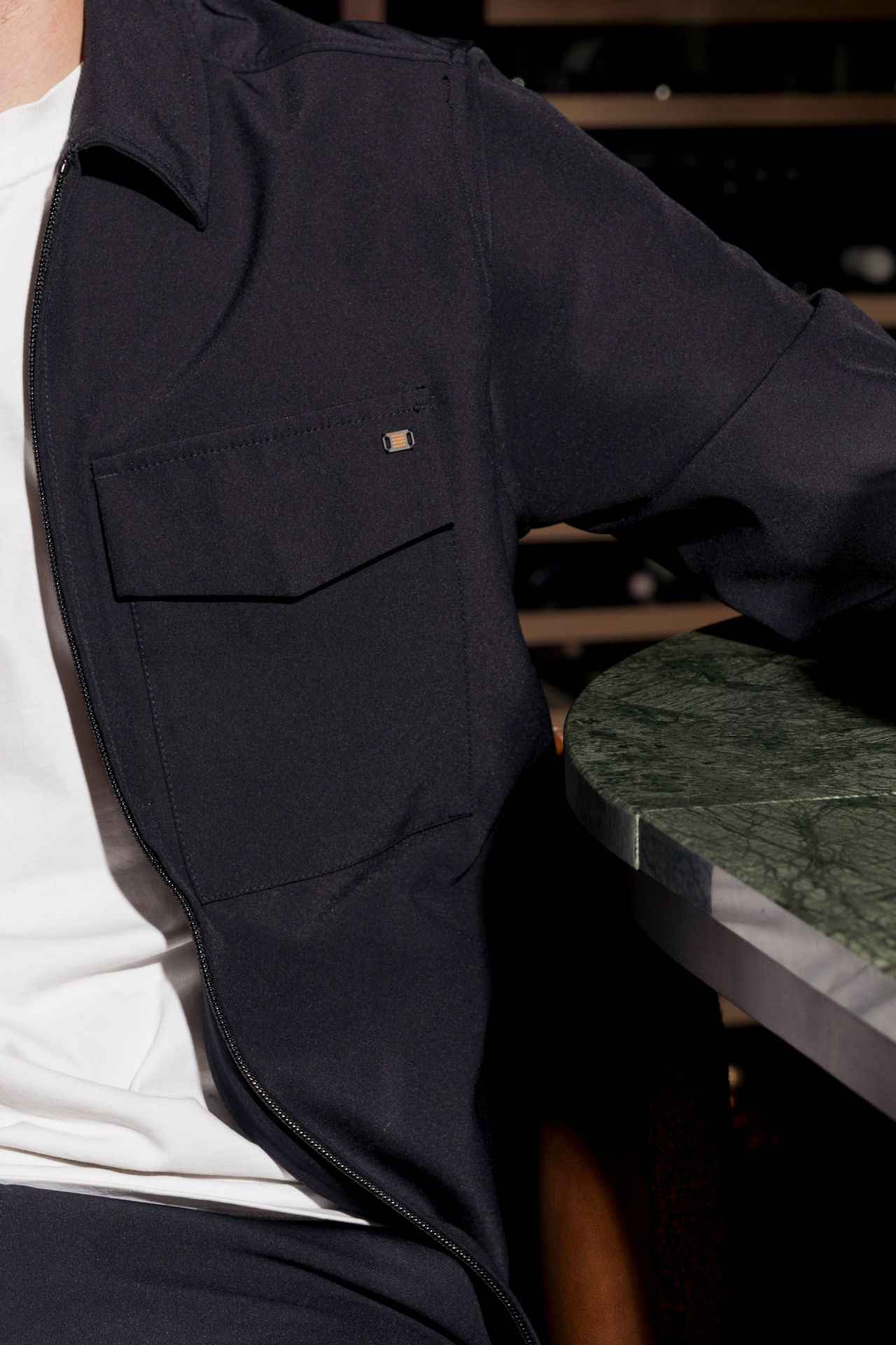 No Excess Overshirt Full Zipper Stretch Sedoc 078 night 2900159914075