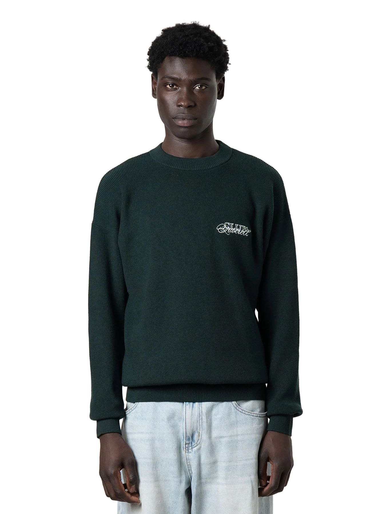 Quotrell Zac knitted crewneck petrol 00115173-B6