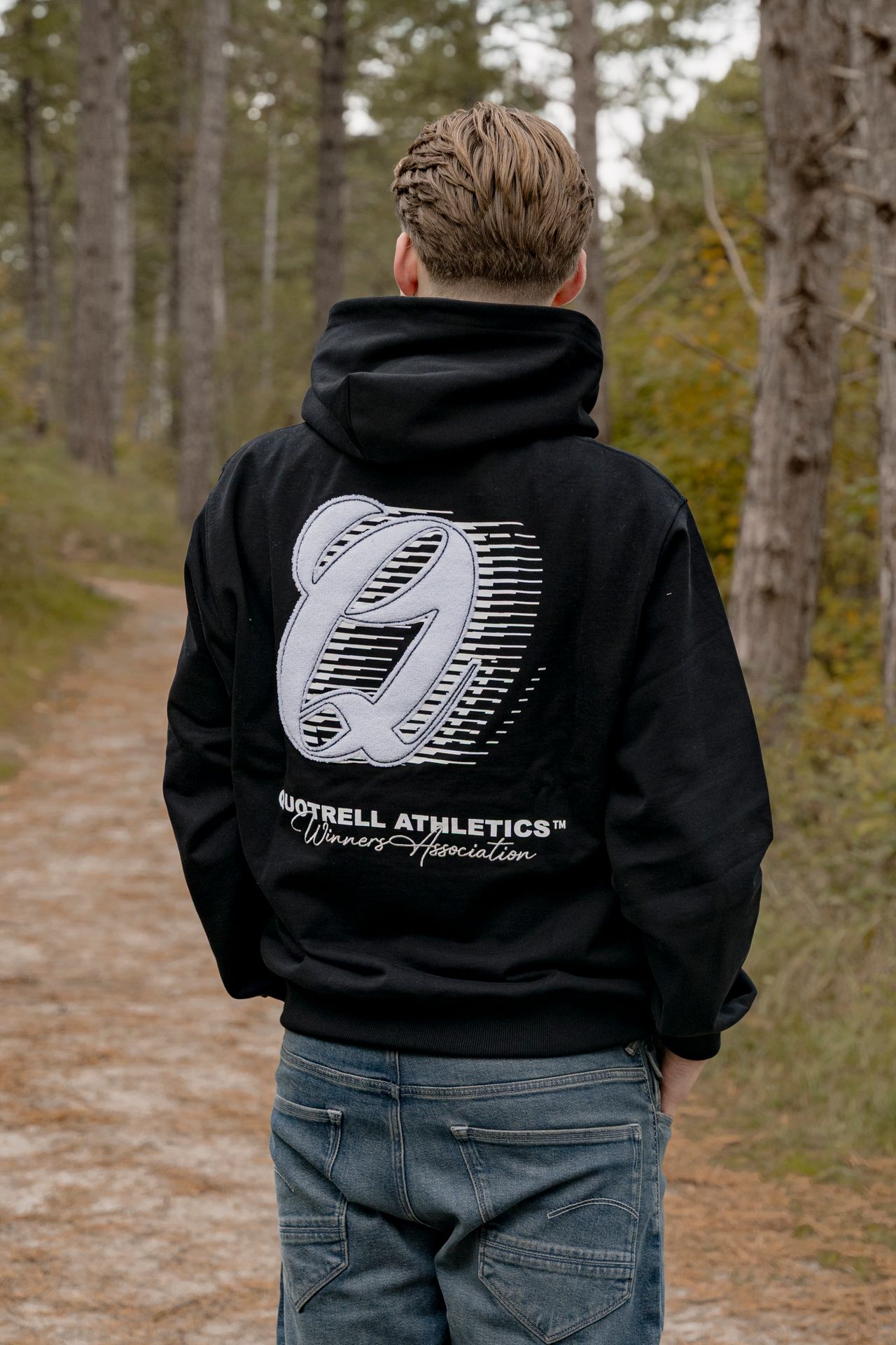 Quotrell Athletics hoodie Black/White 2900161390072