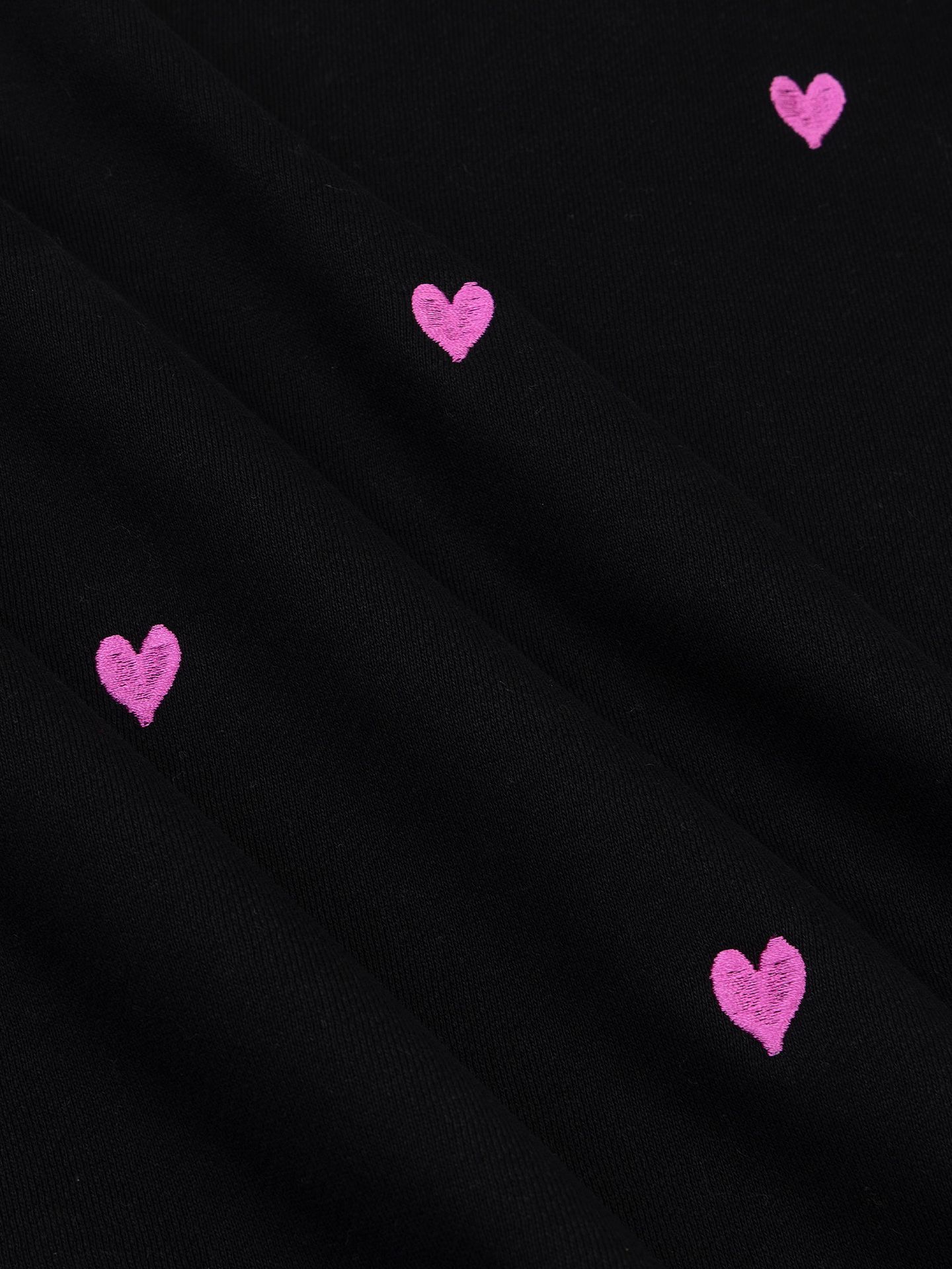 Ydence Sweater Hearts Black/Fuchsia 2900161488076 Ydence Sweater Hearts Black/Fuchsia 2900161488076