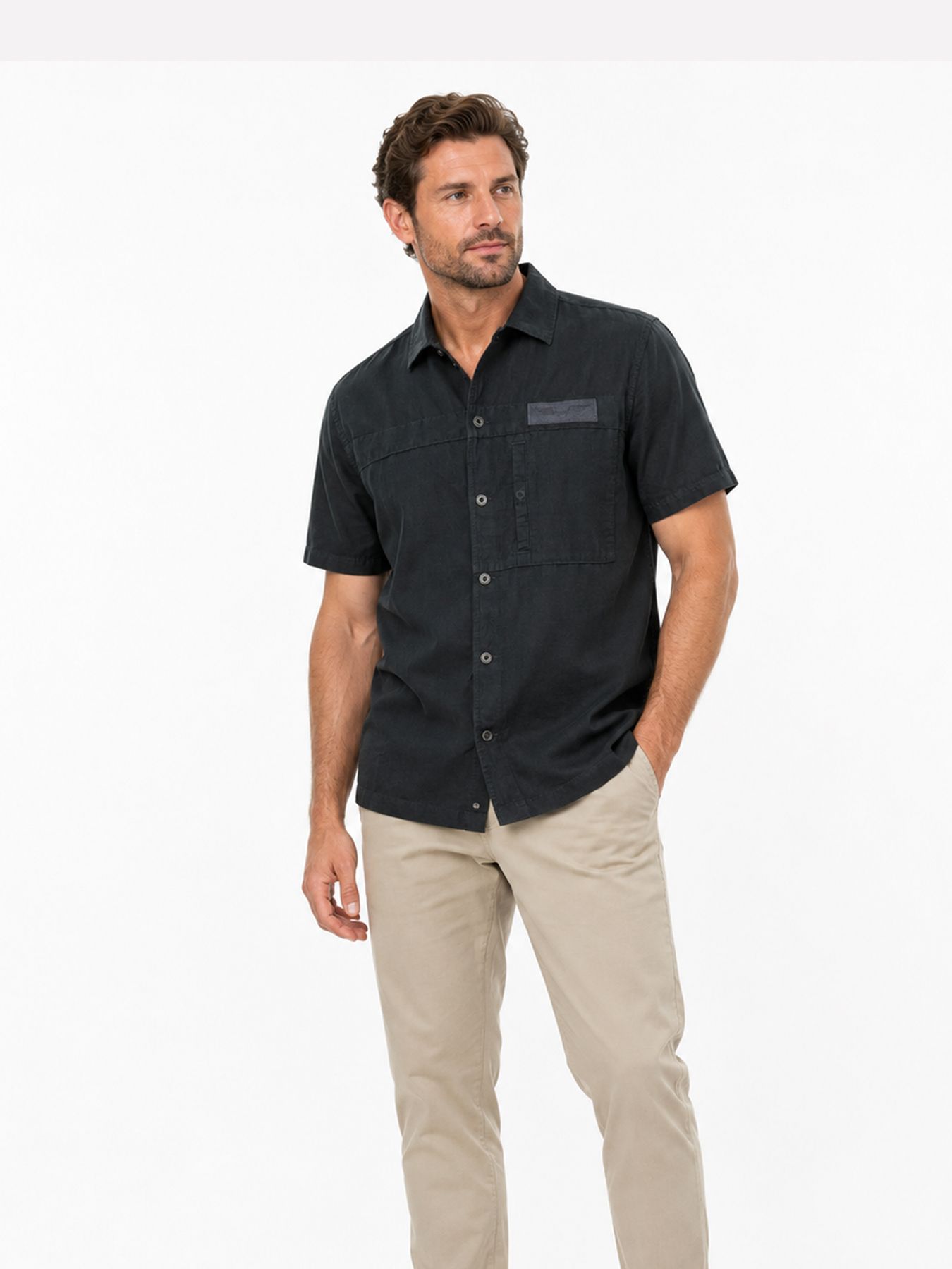 Pme Legend Short Sleeve Shirt Cotton/linen ga Carbon 00115850-5282