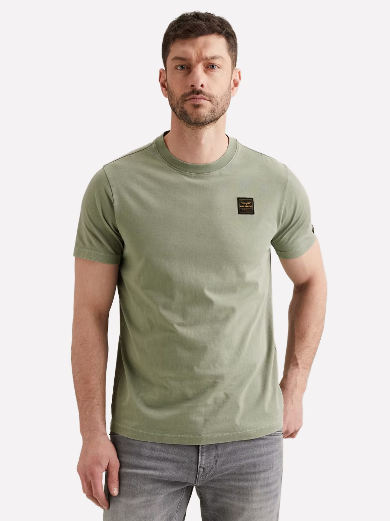 Pme Legend Short sleeve r-neck washed garment Iceberg Green 00115863-6123
