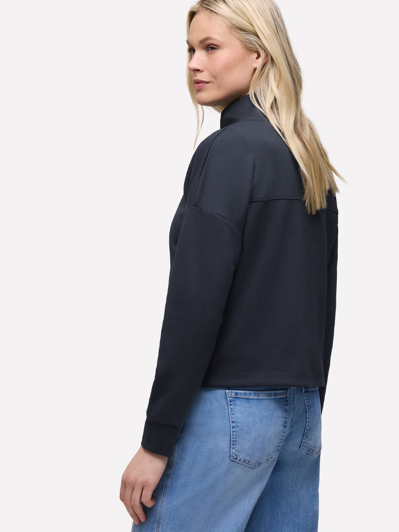 Street-One A324787 turtle neck zipper jacket shadowed navy 2900161683051