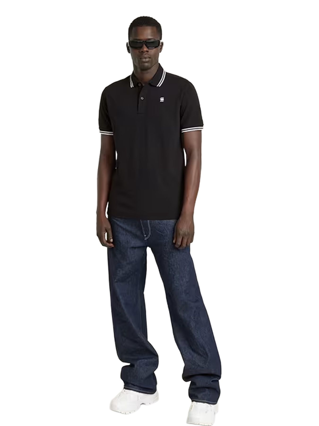 G-star Raw Dunda slim stripe polo s\s 6484 dk black 2900162662079