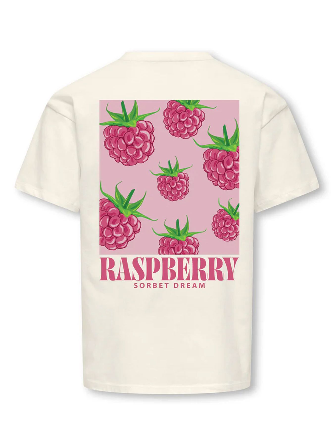 Kids Only KOGCARINA LIFE SS LOOSE PRINTED TOP Cloud Dancer/Pomegranate 2900162678032