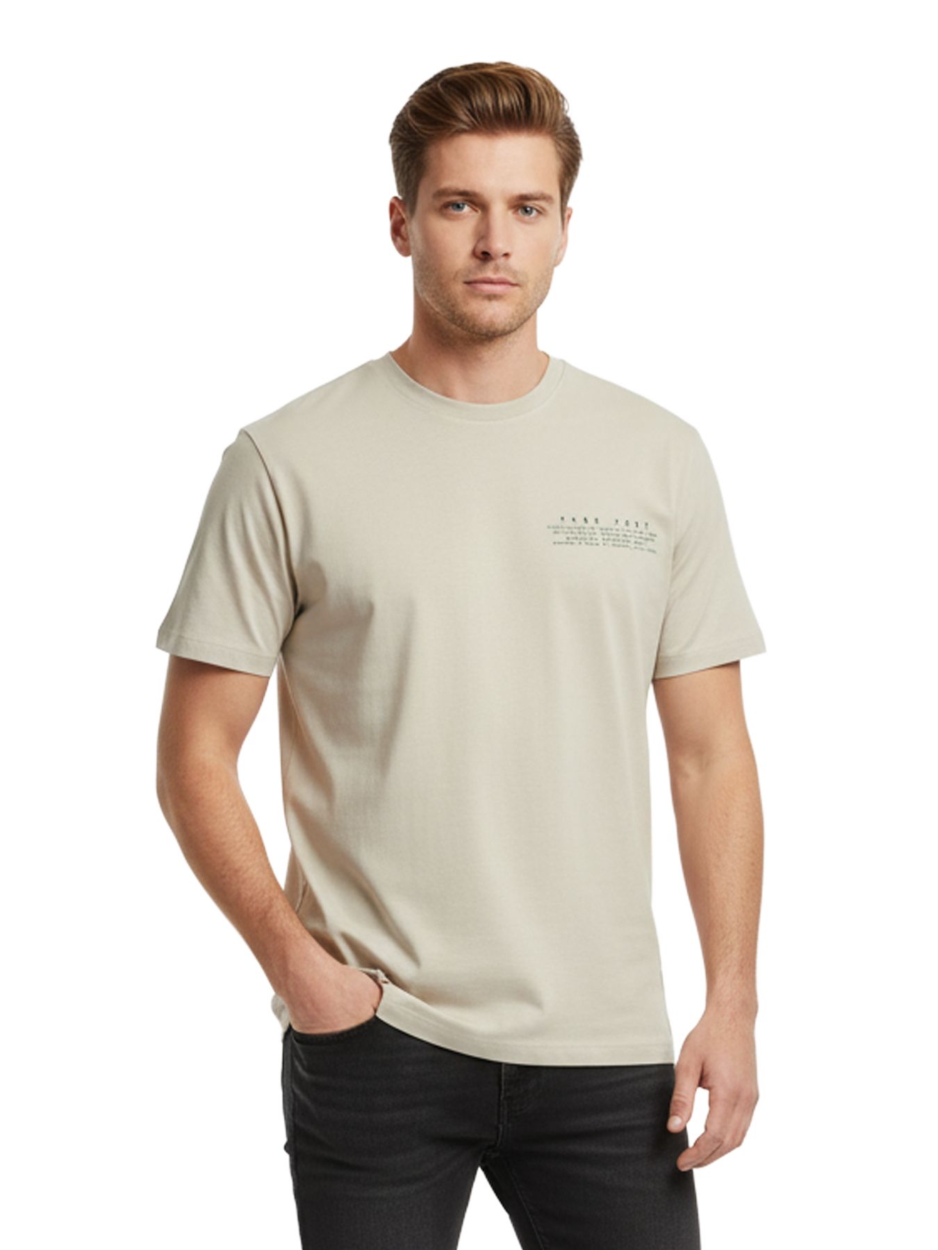 Only & Sons ONSFRED LIFE RLX SS PRINT TEE NOOS Silver Lining/WAVES 00116499-EKA26011400002703