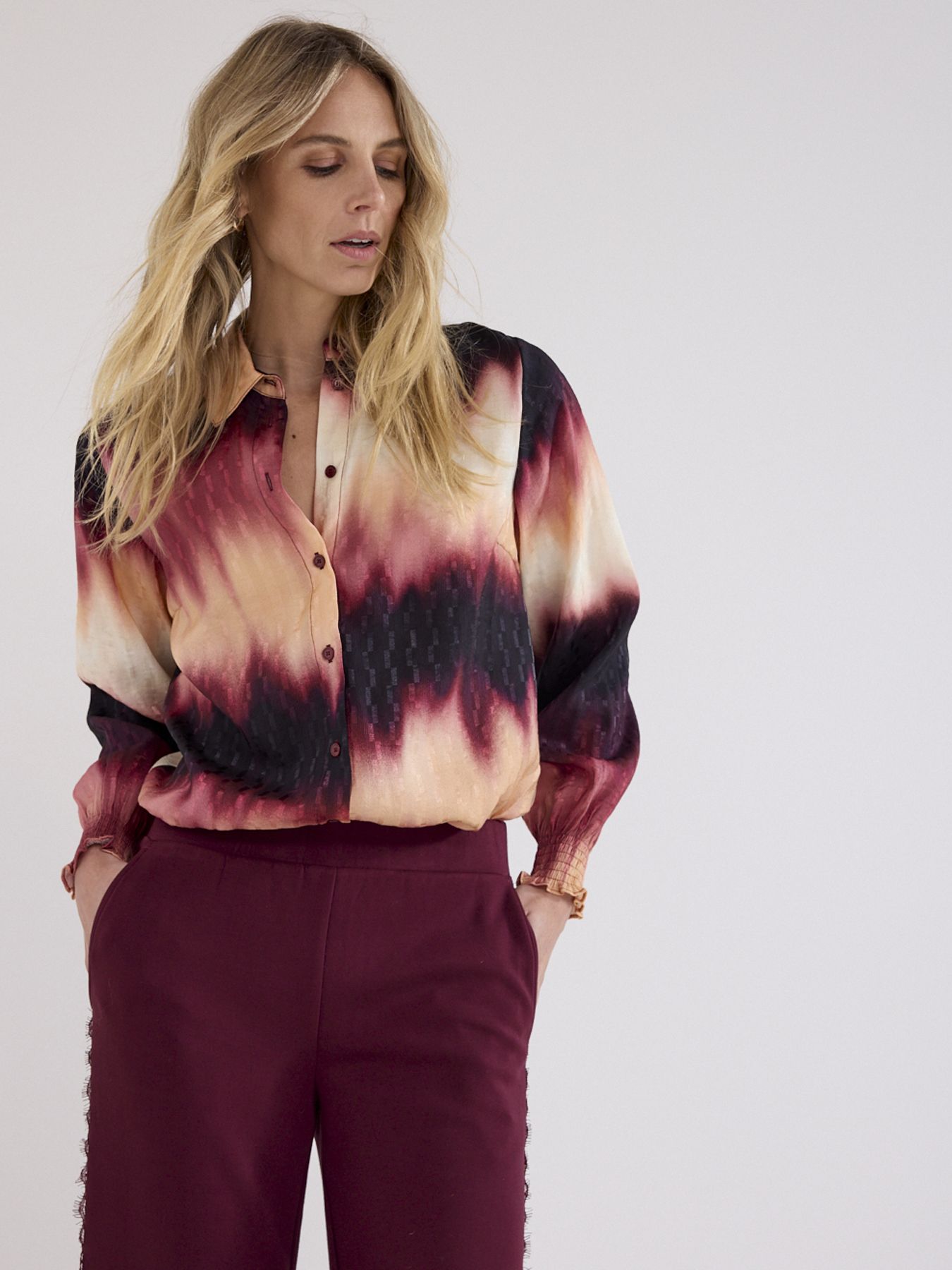 Tramontana Blouse Autumn Tie Dye Print Pomegranate 100005 00116533-EKA26012900000054