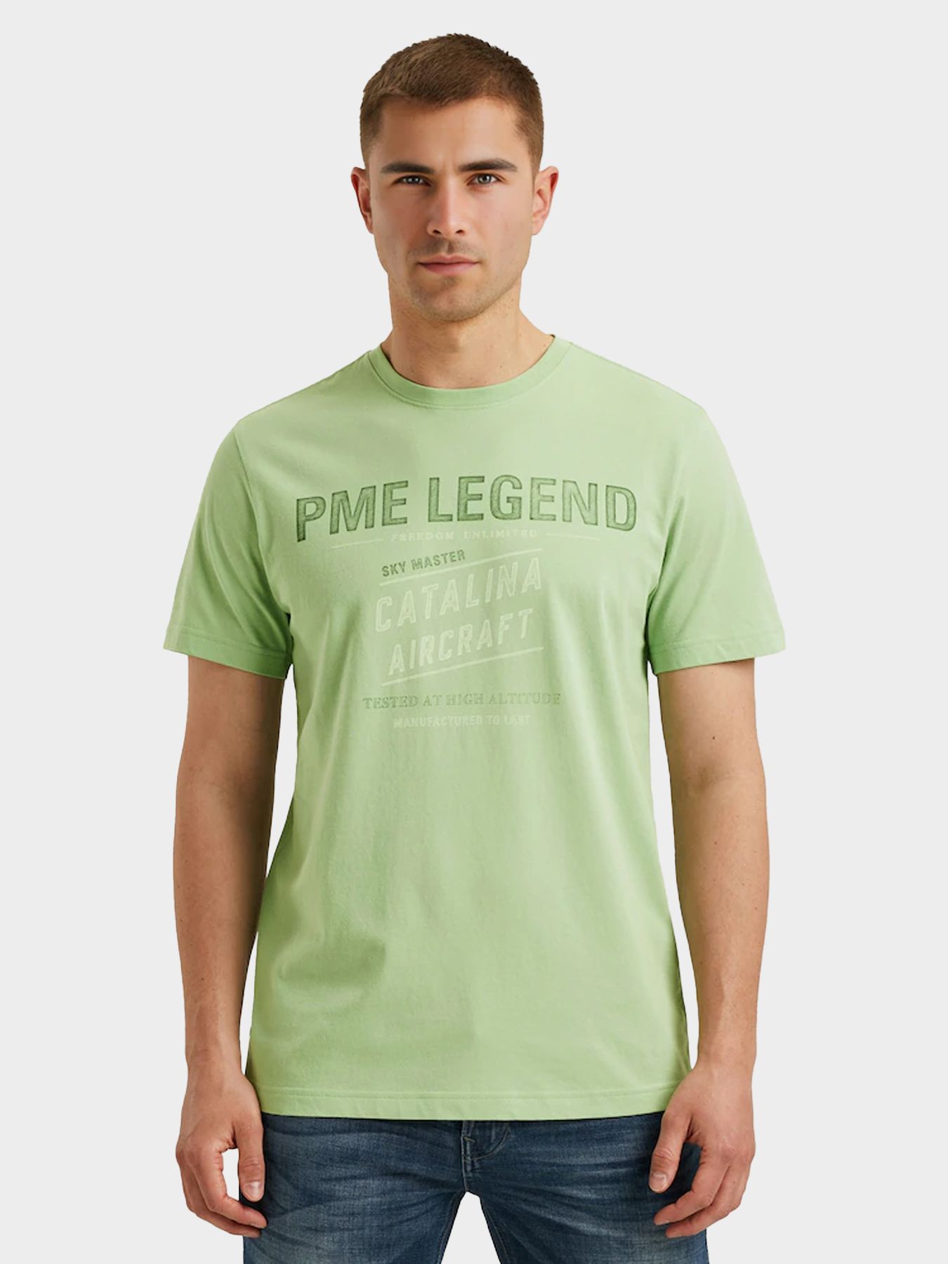 Pme Legend Short sleeve r-neck single jersey Quiet Green 00116844-6258