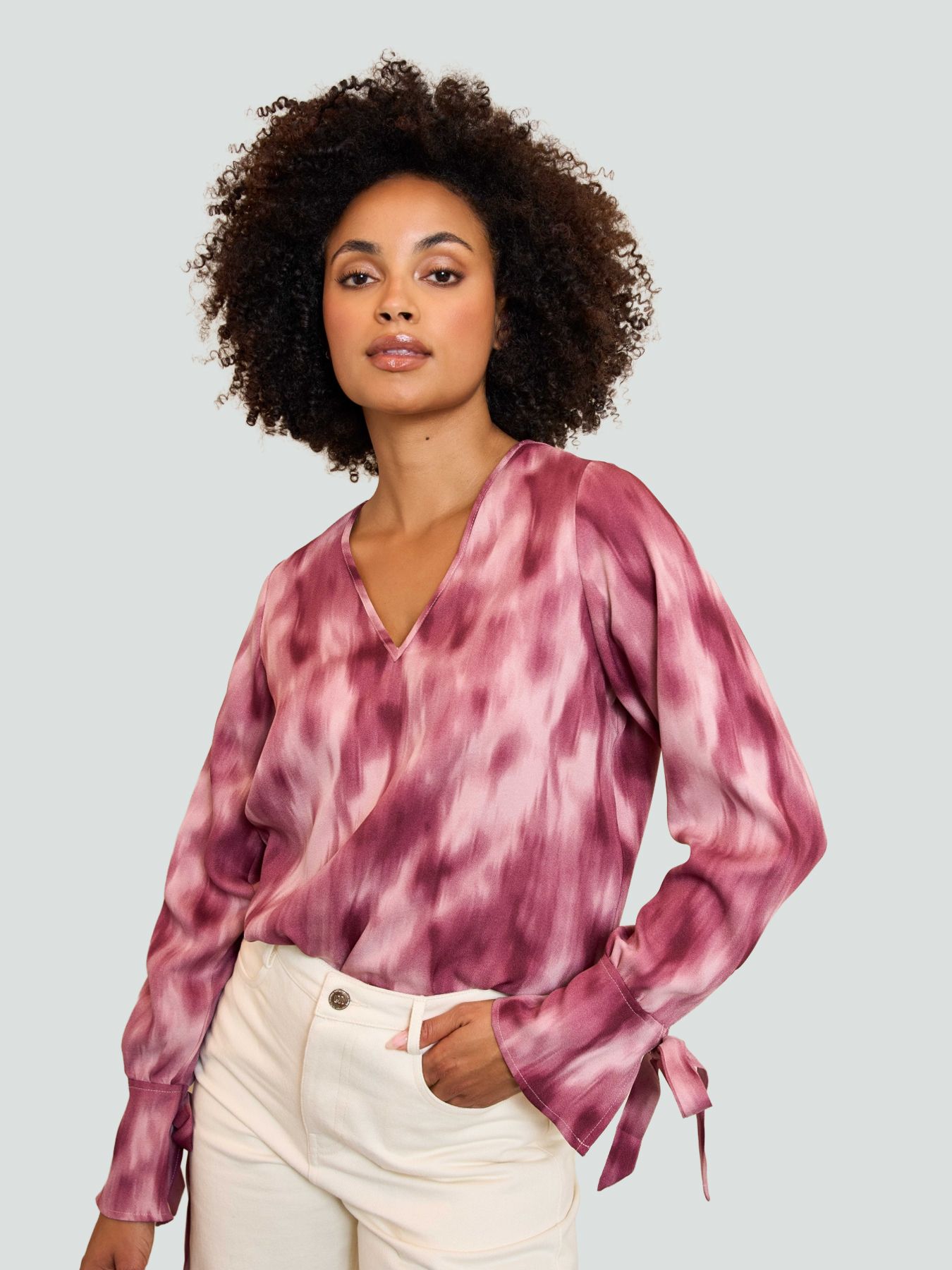 Lofty Manner Blouse Lora 318 mauve ombre 00117138-EKA26013300000074