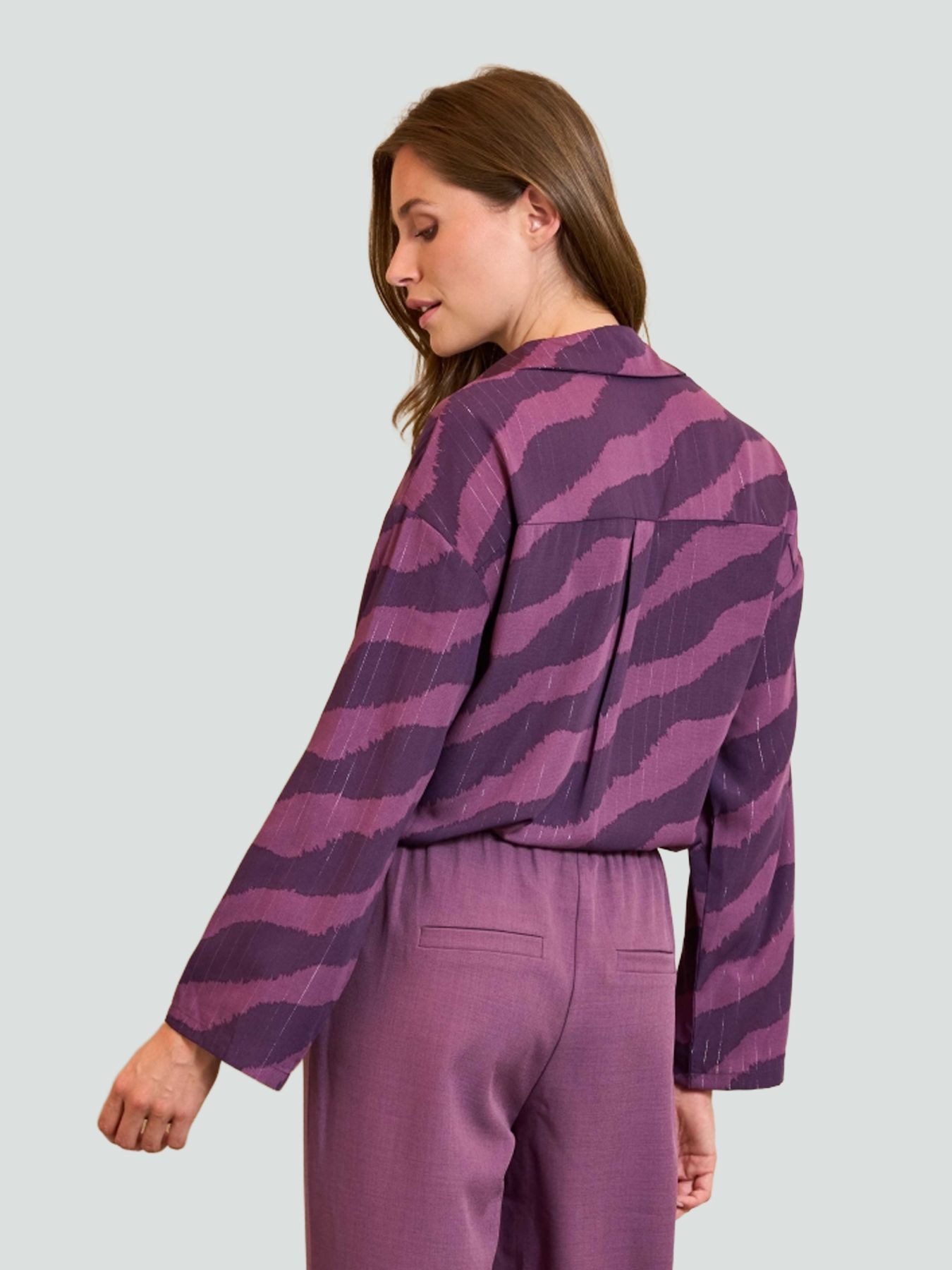 Lofty Manner Blouse Tova 746 purple faded stripe 2900164045023