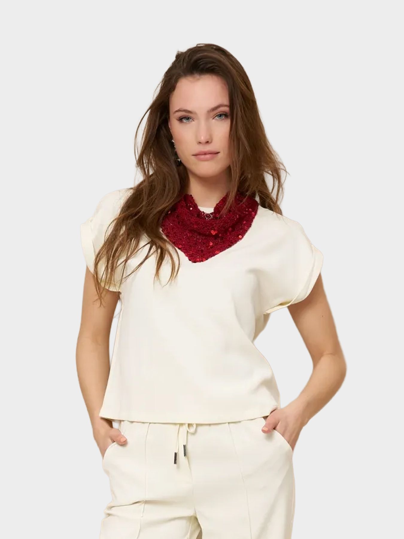 Lofty Manner Top Rivka 115 ecru 00117151-EKA26013300000076