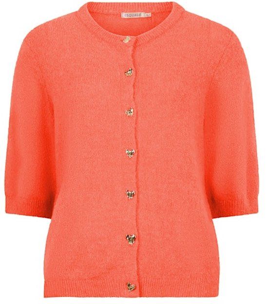 Esqualo Cardigan s/slve fancy buttons 479 chili red 2900164270067