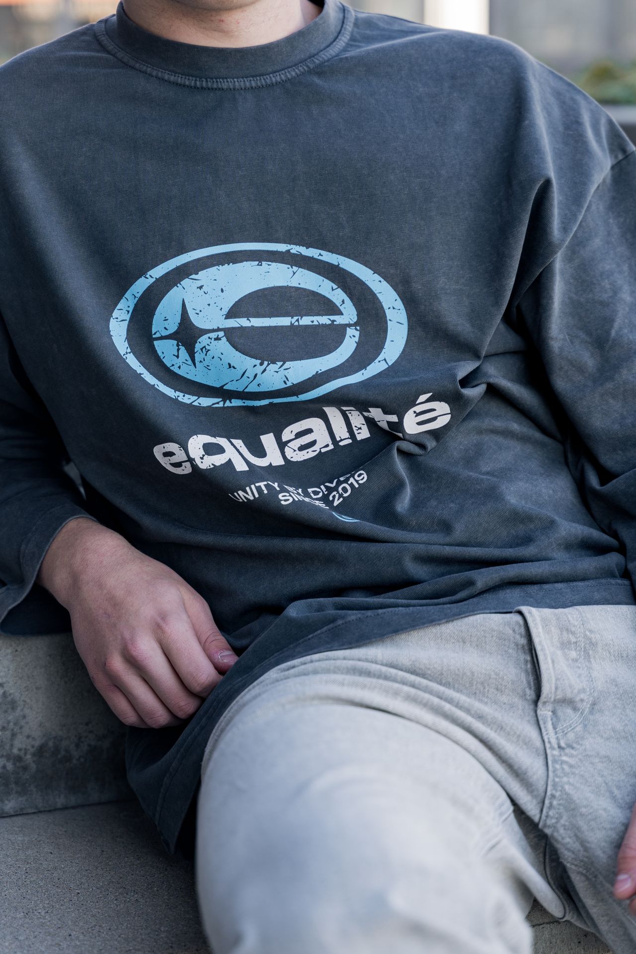 Equalité Elan oversized longsleeve tee Grey 2900164278049