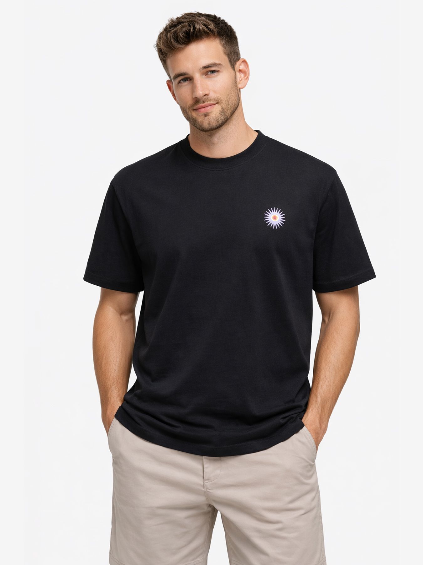 Only & Sons ONSFRED LIFE EYE RLX SS TEE Black/LEAF 2900164400020
