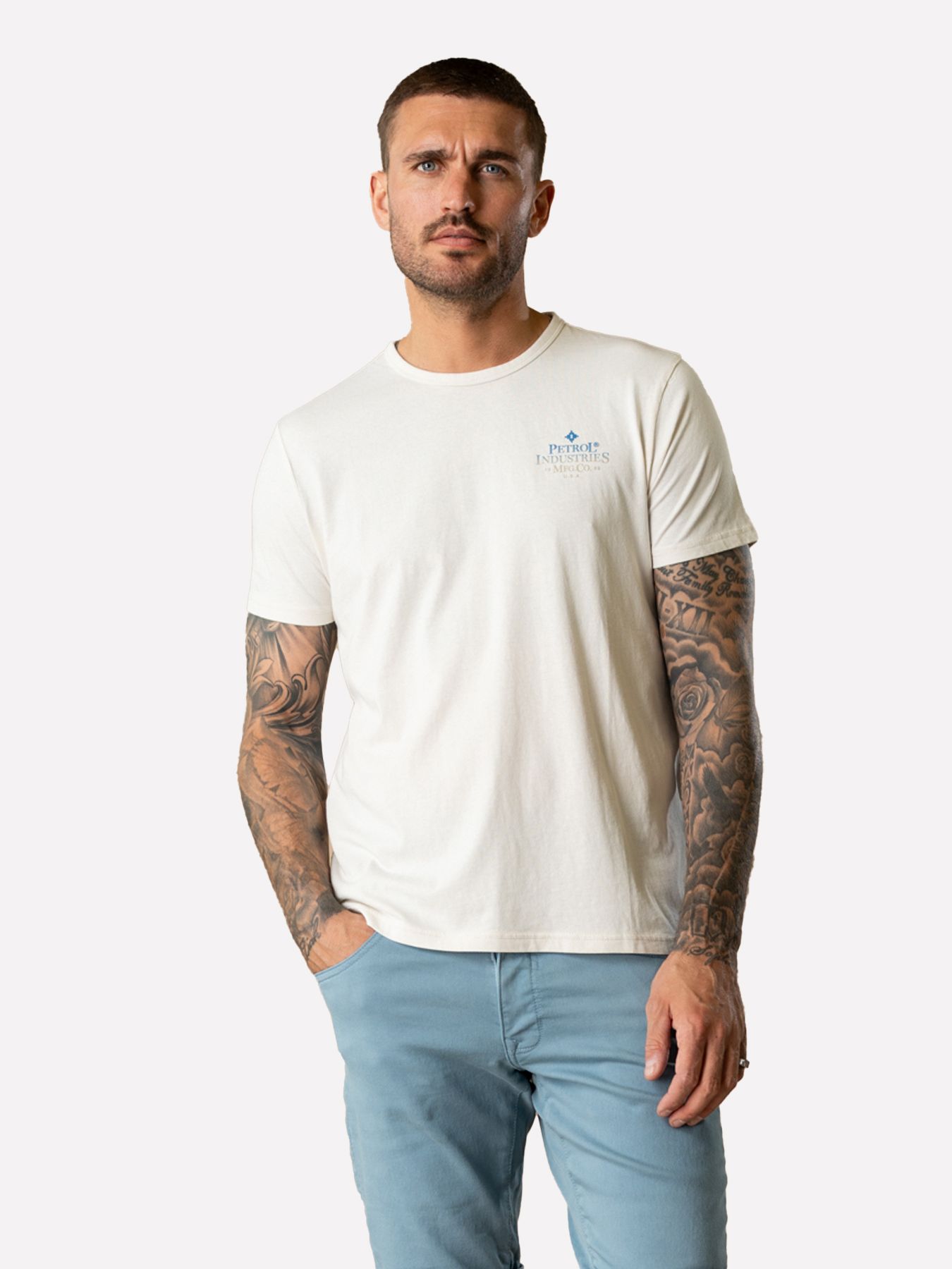 Petrol Industries Men T-Shirt SS Classic Print 0112 seashell 00117747-EKA26002700000150