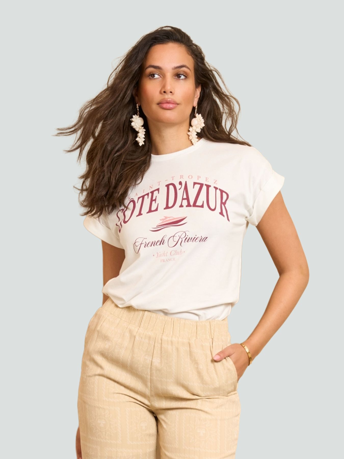 Lofty Manner T-shirt Lennox 100 white 00117811-EKA26013300000001