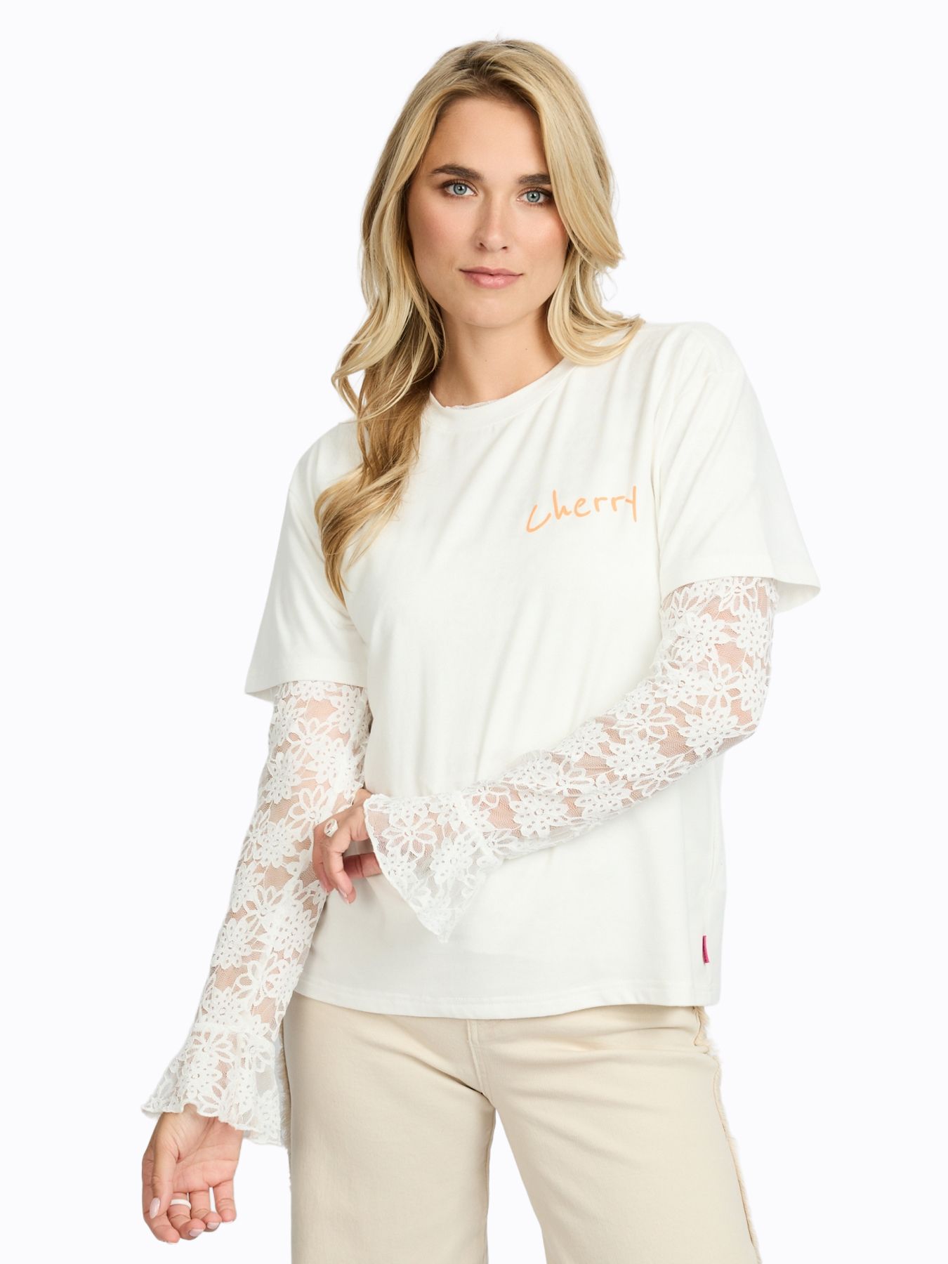 Fluresk Danay T-shirt 011135 offwhite/saffron orange 00117831-EKA07001300000282