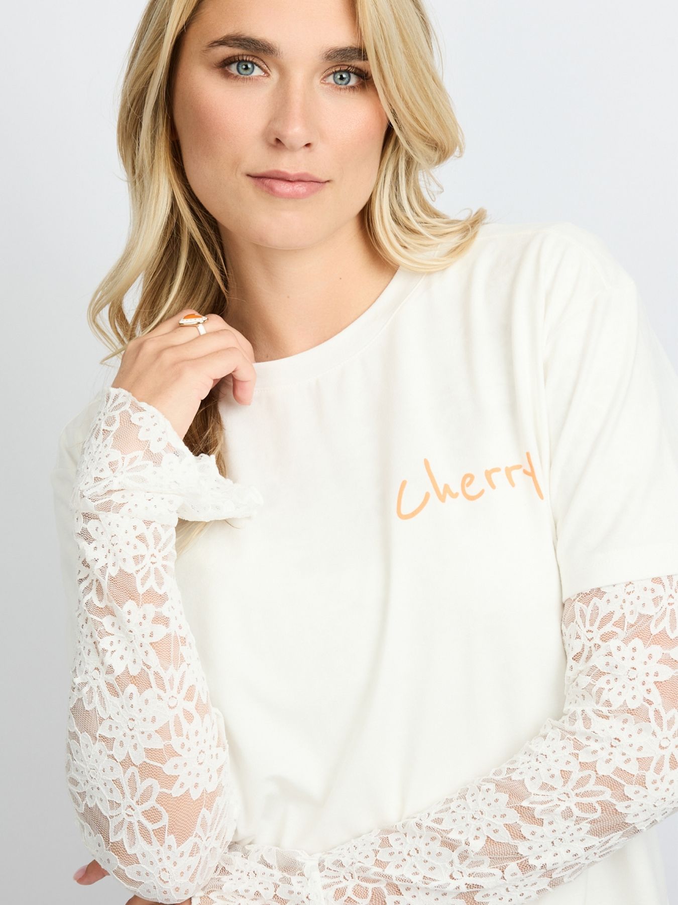 Fluresk Danay T-shirt 011135 offwhite/saffron orange 2900165386125