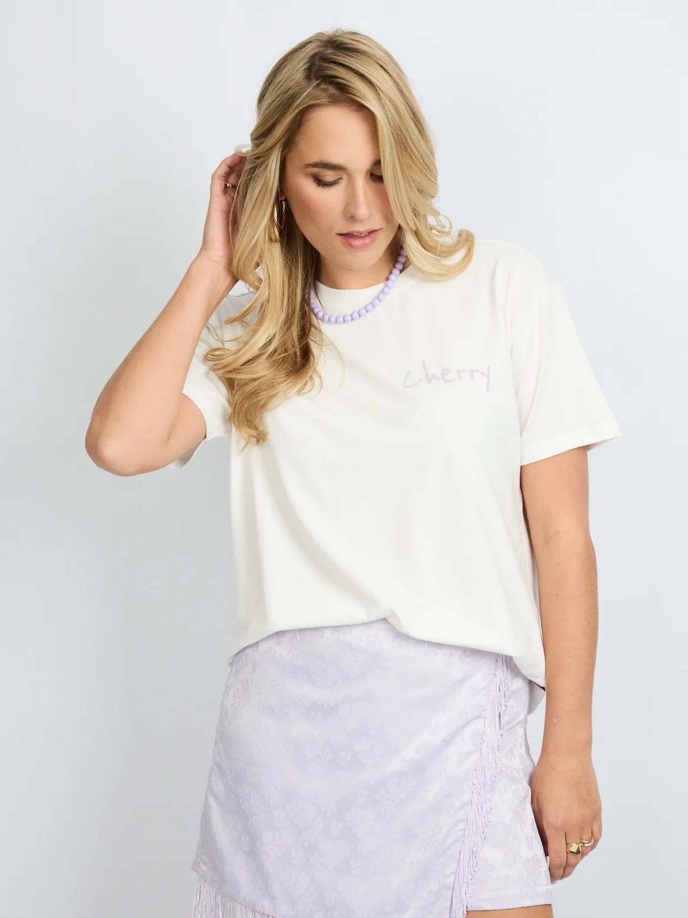 Fluresk Danay T-shirt 011824 offwhite/orchid purple 2900165387122