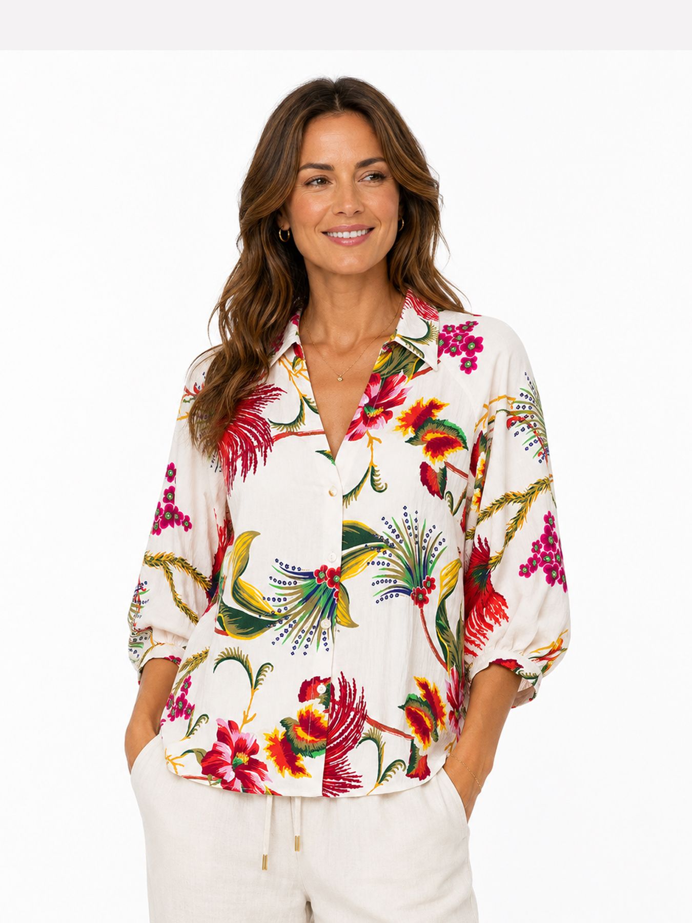 &Co Woman MARIJKE FLOWER 64085 lc-claret multi 00118897-EKA26007600000234