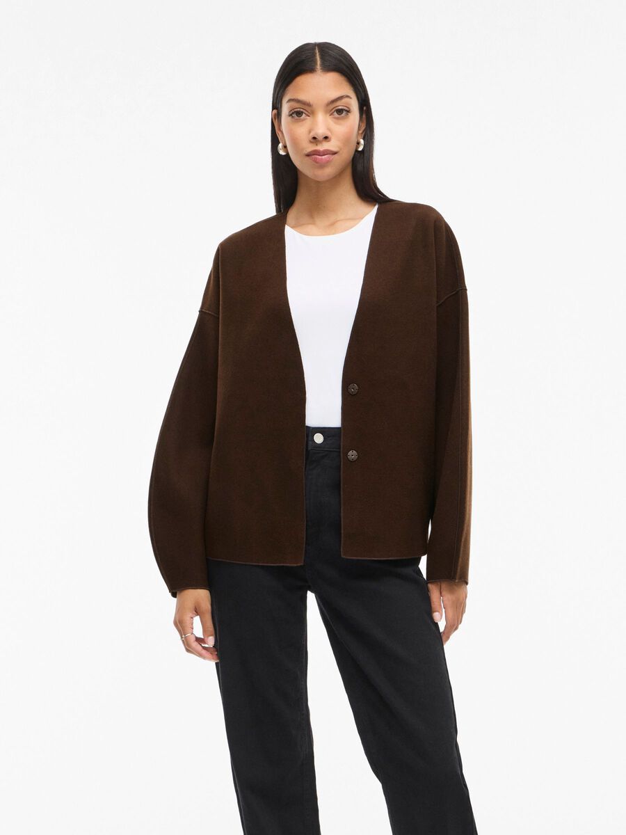 Object VIJUICE LOOSE L/S JACKET - NOOS Coffee Bean 00118911-EKA22000400000233
