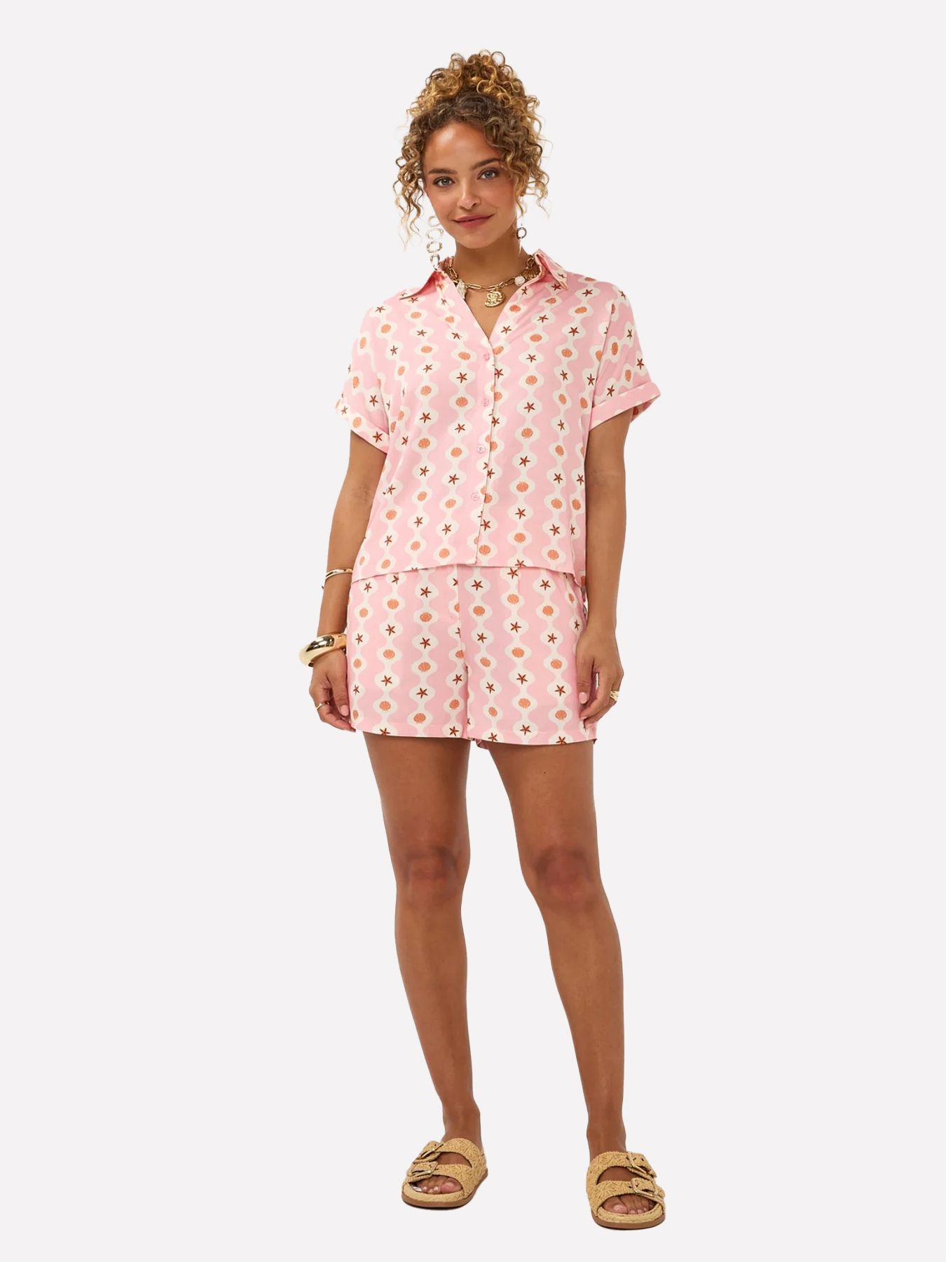 Ydence Blouse Tina Pink seashells 2900167850037