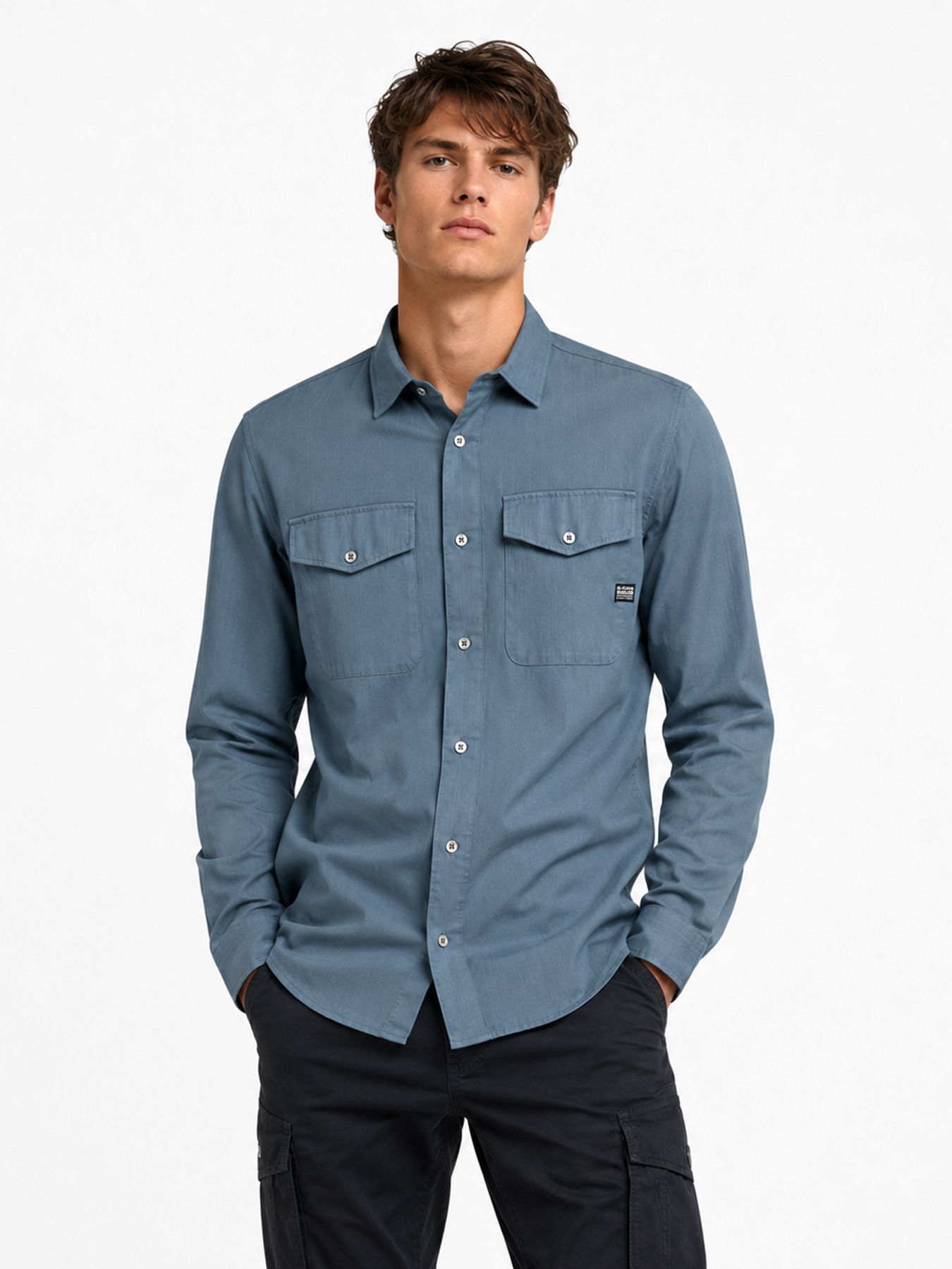 G-star Raw Marine Slim Shirt l\s J323 grit gd 00119192-EKA07001300000300