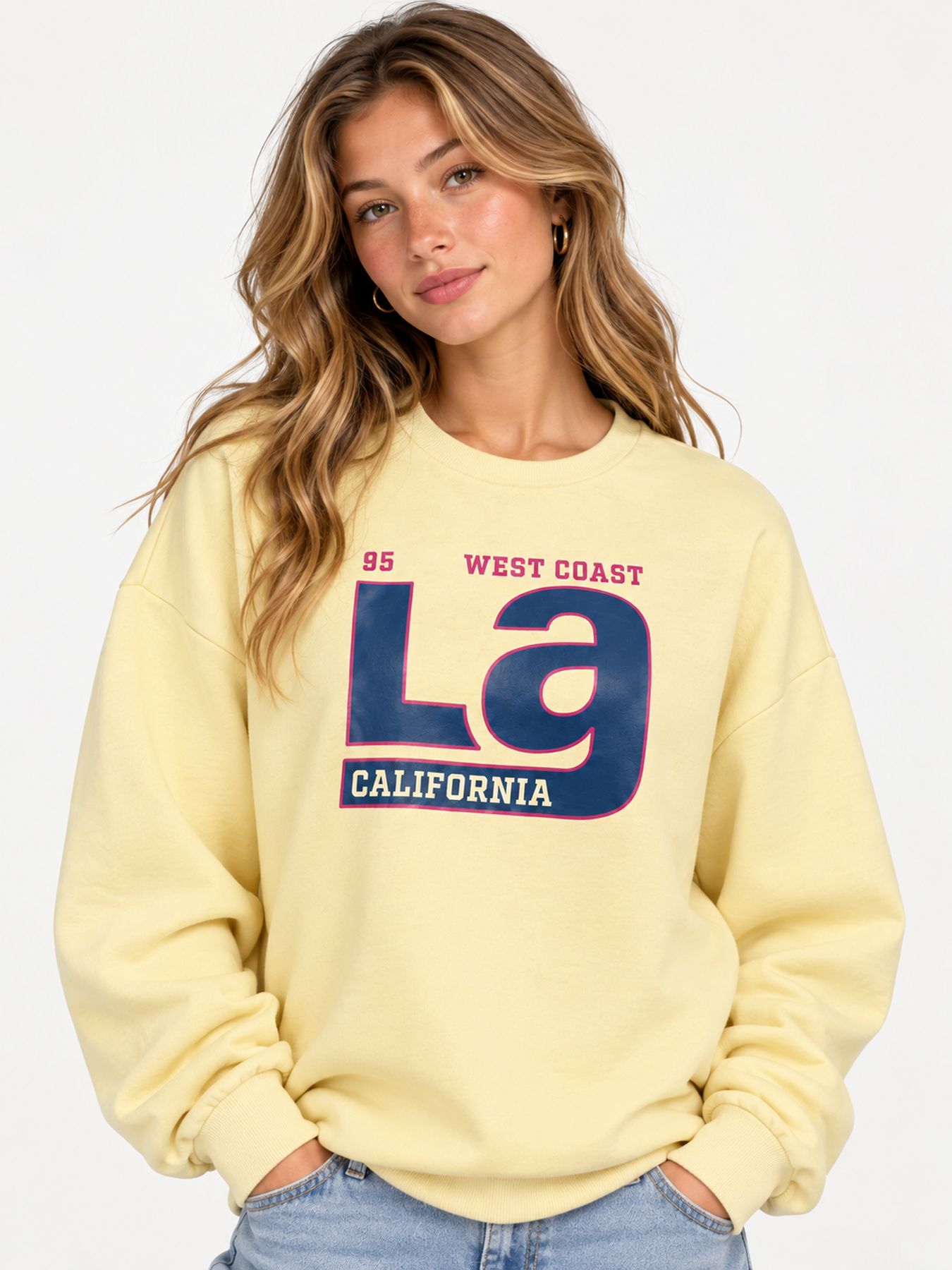 Only ONLLAUREN L/S O-NECK CS JRS Double Cream/BLACK BUTTON 00119411-EKA26011400003483