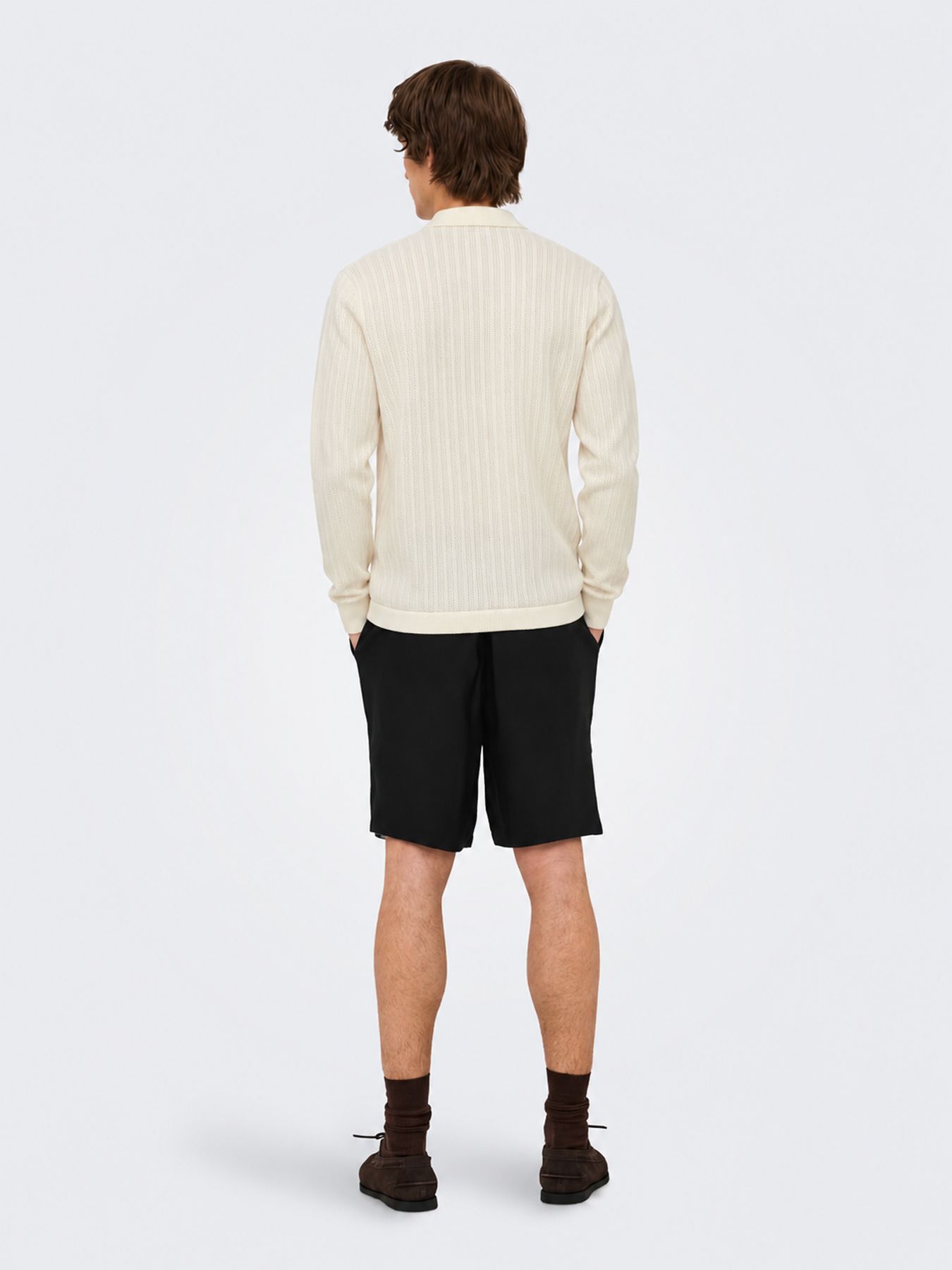 Only & Sons ONSMOON LS STRUCTURE POLO REG NOOS Egret 2900168628024