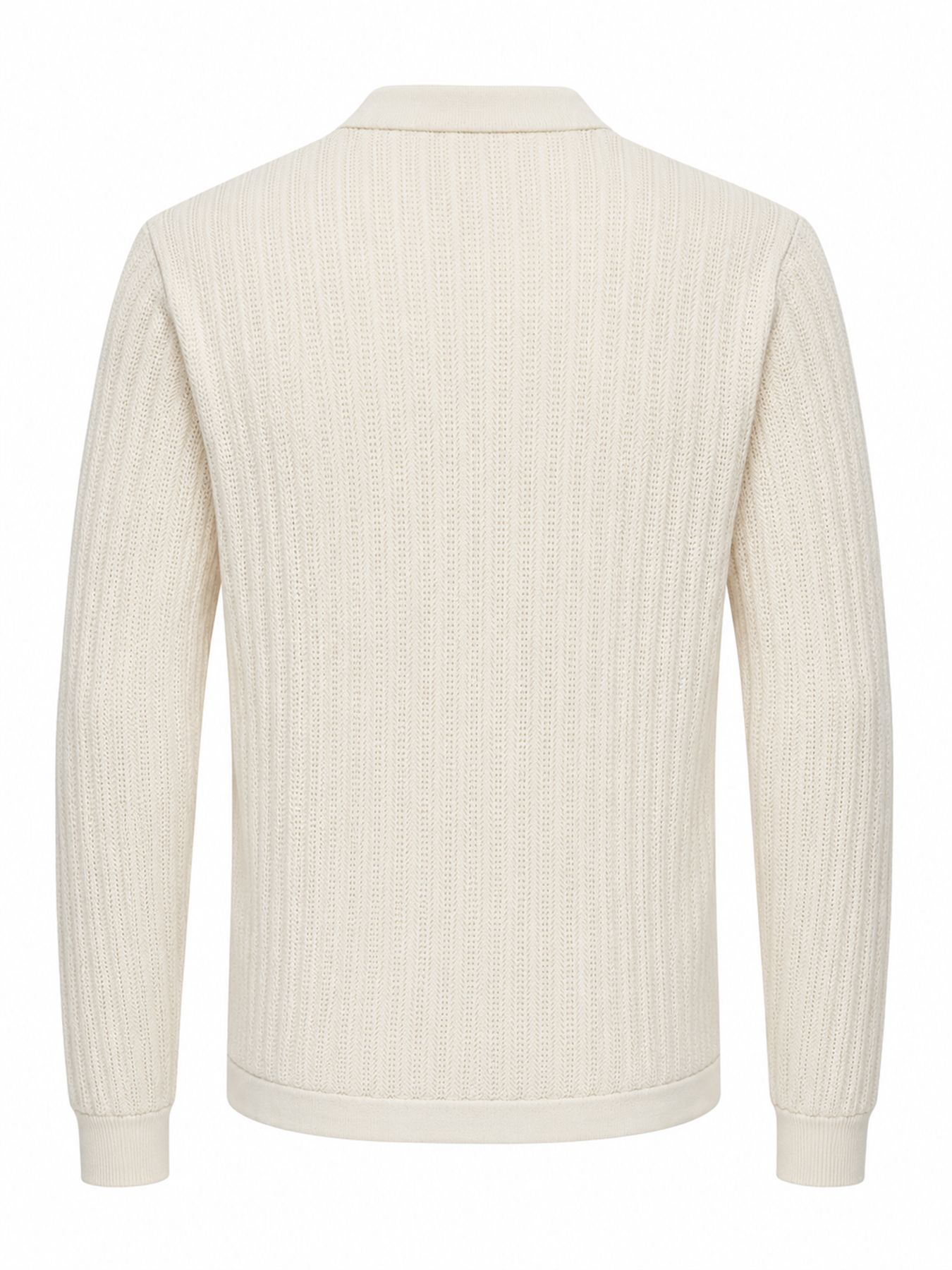 Only & Sons ONSMOON LS STRUCTURE POLO REG NOOS Egret 2900168628024