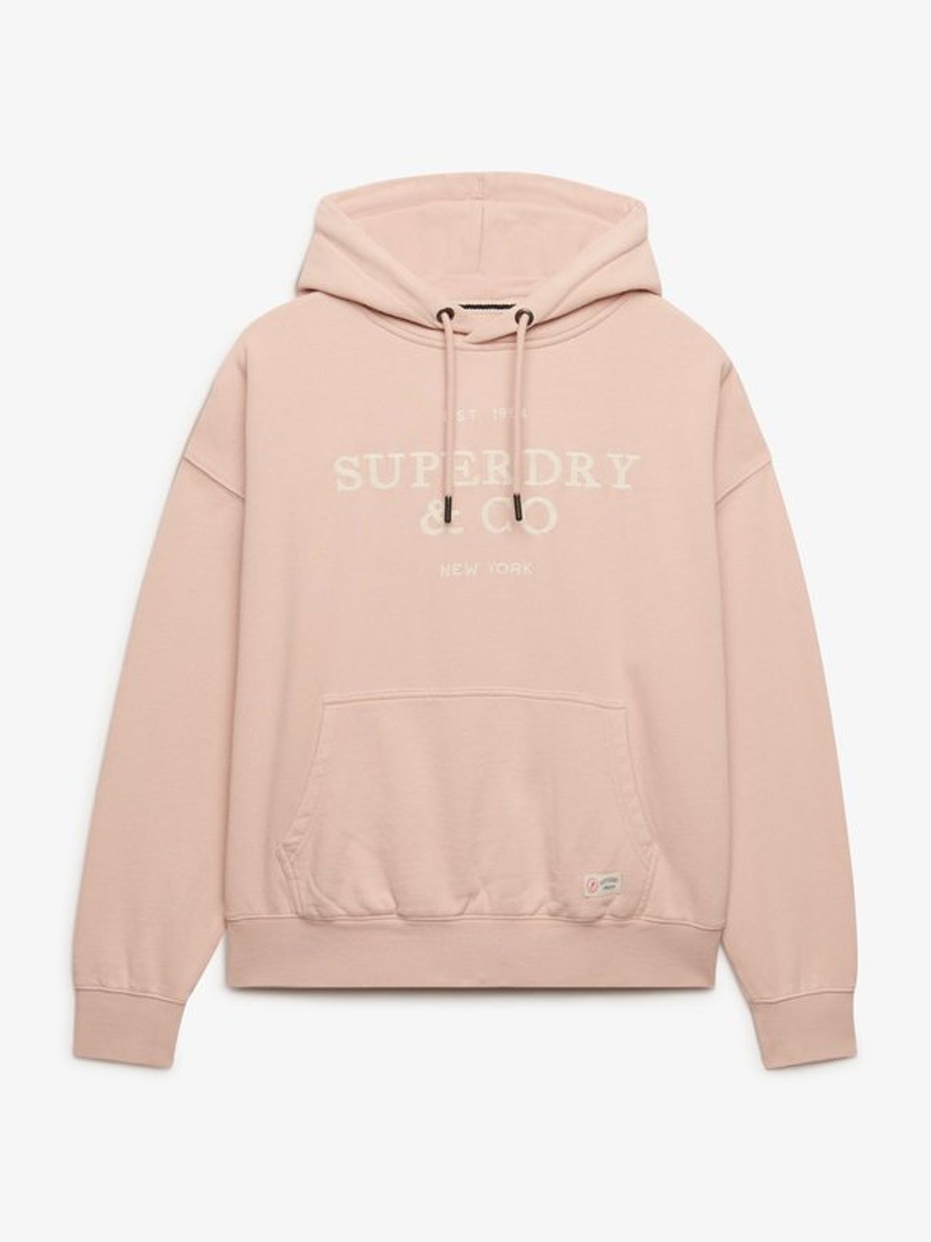 Superdry Luxe Casual Embroidered Relaxed Hoodie 7uj Rose Dust 2900168829032
