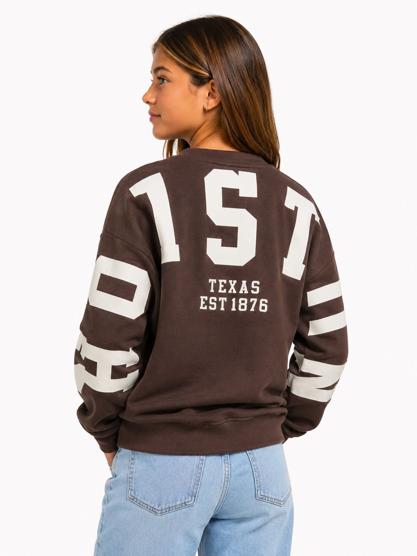 Only KOGSWEAT L/S BACK/SLEEVE PRINT SWT Coffee Bean/Los Angeles - Californi 00119662-EKA26011400003596