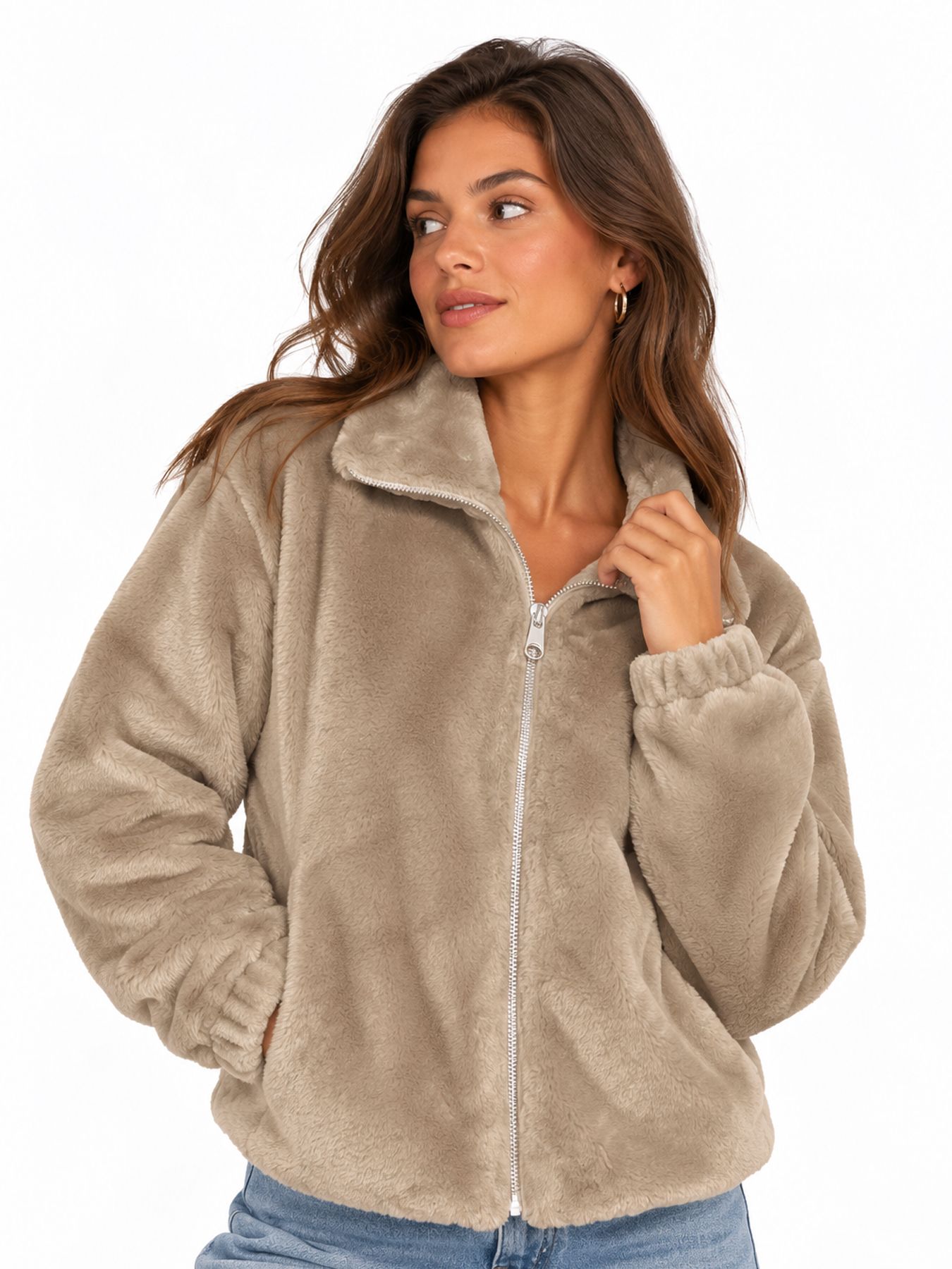 Only ONLDANA SOL FAUX FUR JACKET CC OTW Silver Mink 00119752-EKA26011400001123