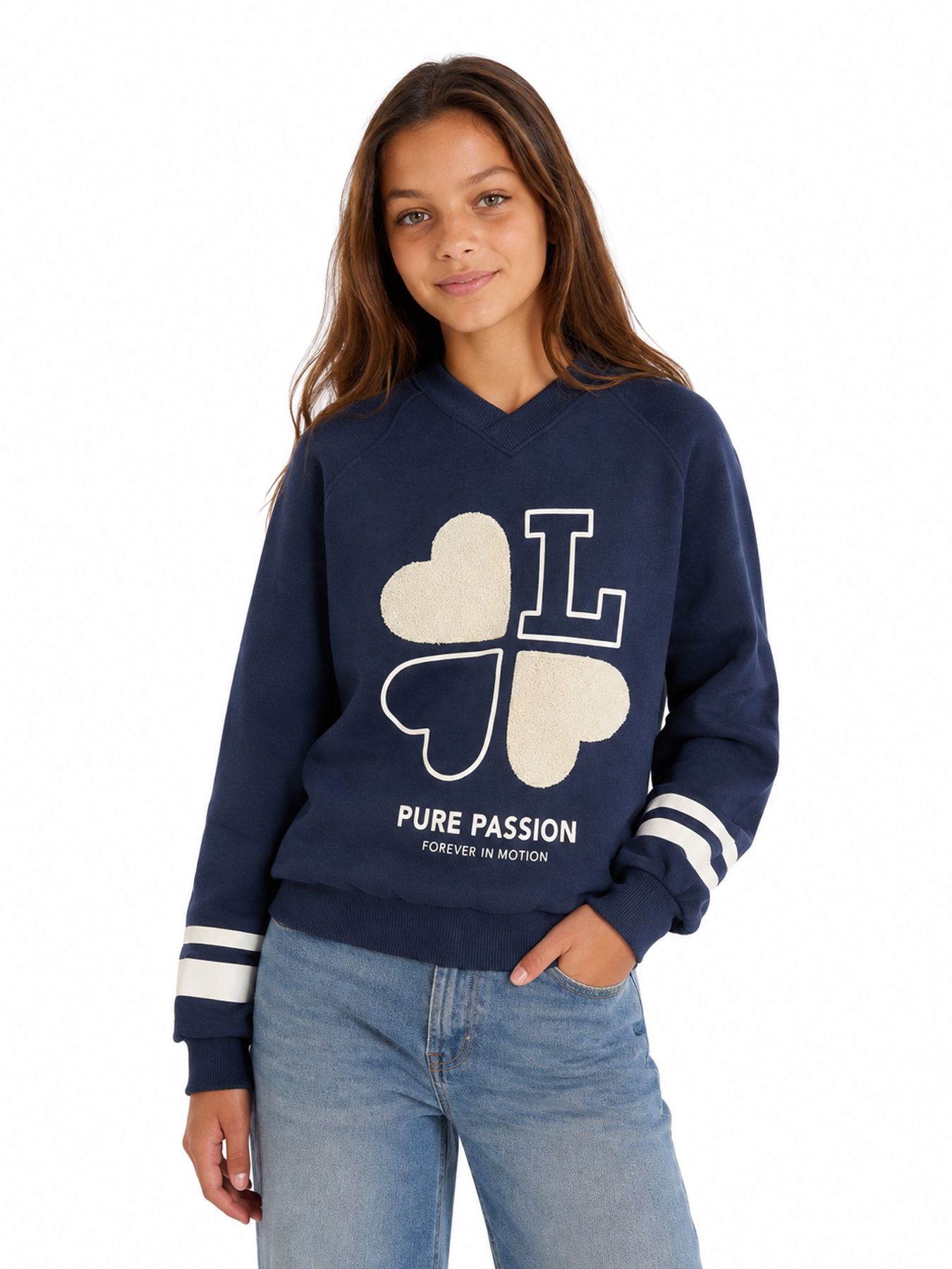 Kids Only KOGCOLETTA L/S V-NECK PRINT SWT Navy Blazer/Love 00115038-EKA26011400003716