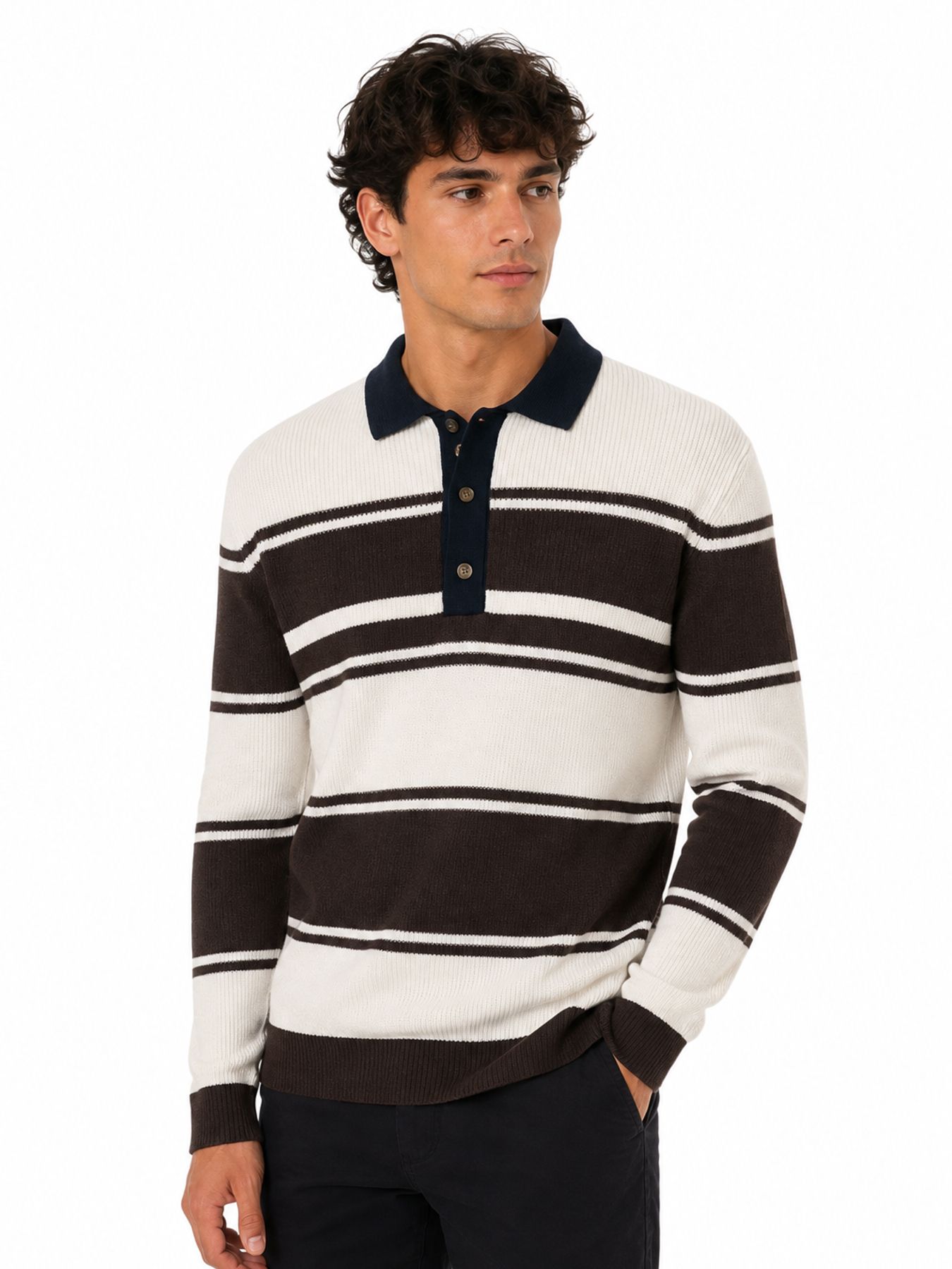 Only & Sons ONSRODGER RLX POLO KNIT Cloud Dancer/LOCALS 00119990-EKA26011400002292