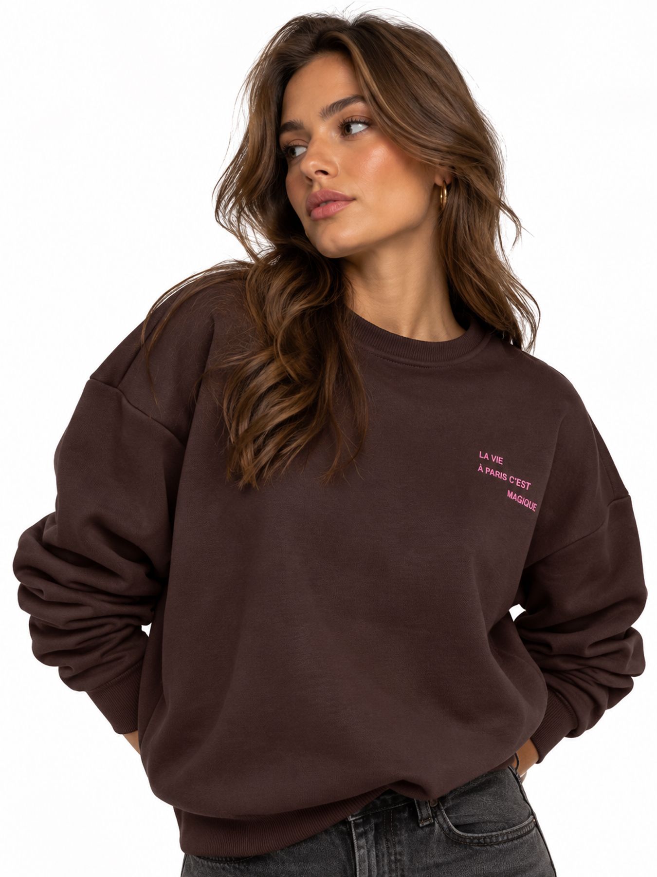Only ONLZENJA BOXY L/S BOX PRI CS SWT Coffee Bean/Atelier cyclamen 00120003-EKA26011400003725