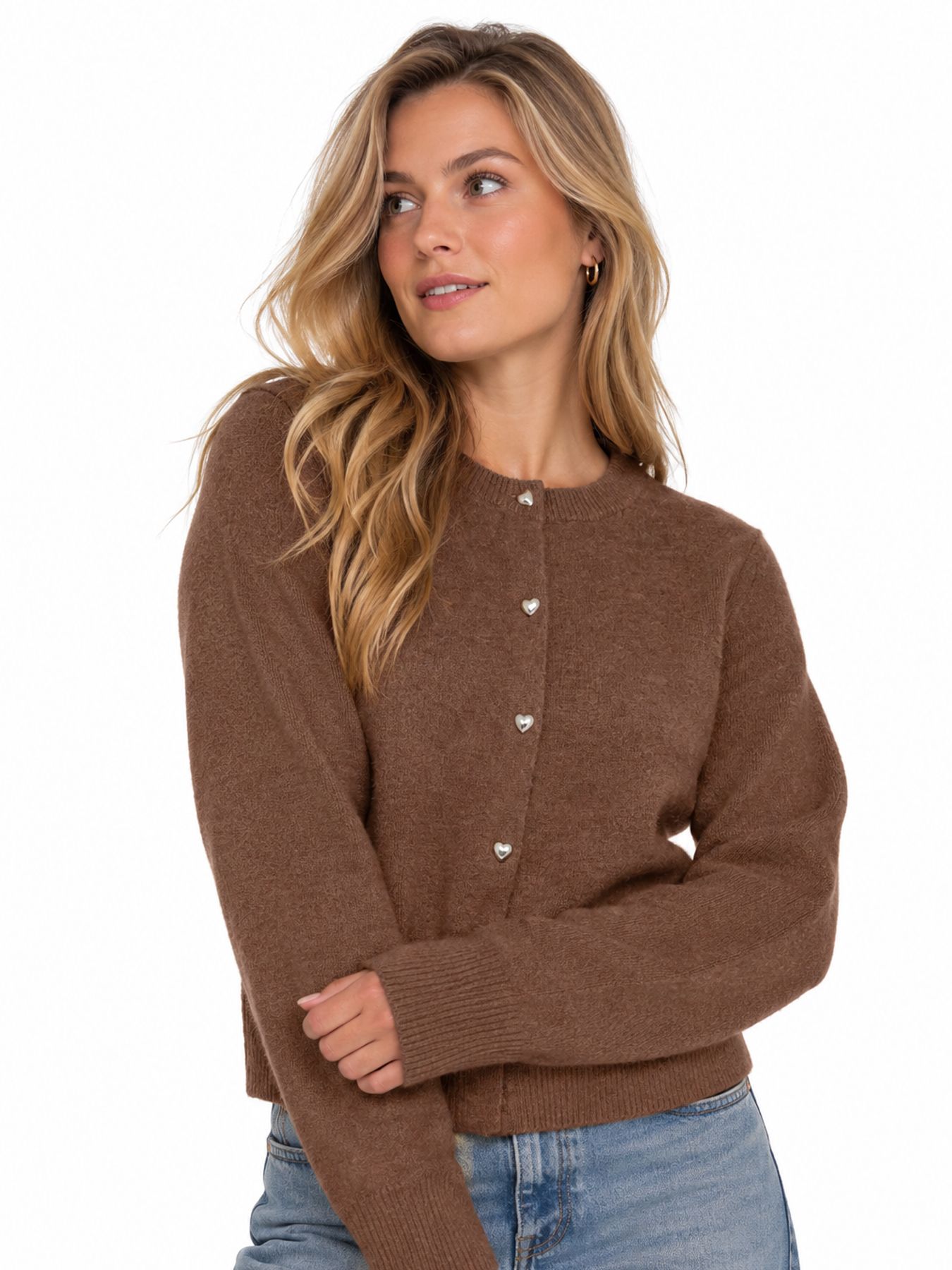 Vero Moda VMKACY LS O-NECK CARDIGAN Cocoa Brown 00115190-EKA26011400003715