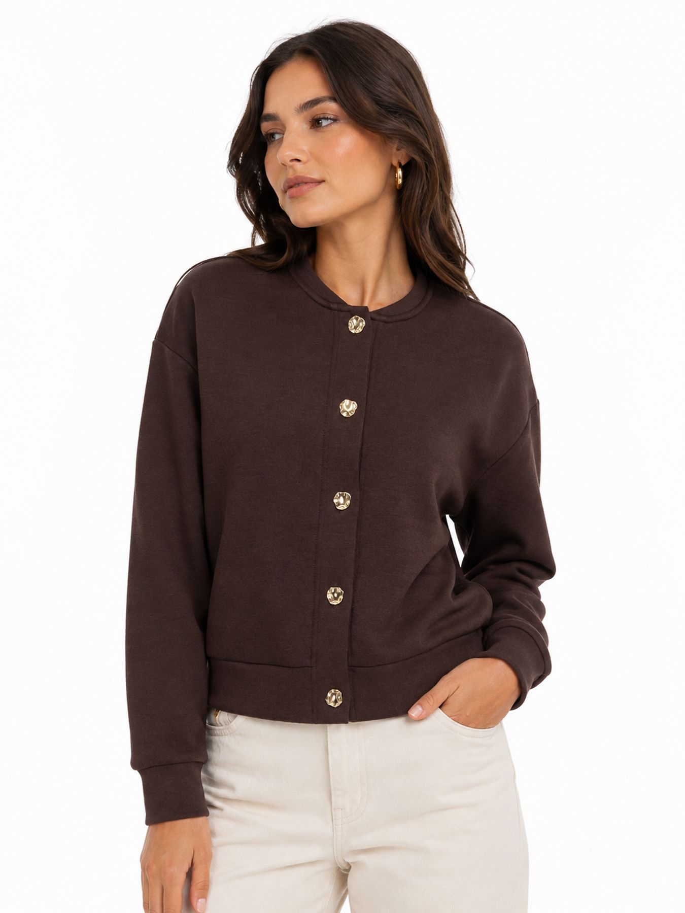 Only ONLNAOMI L/S BOMBER SWT Coffee Bean/Los Angeles - Californi 00114627-EKA26011400003596