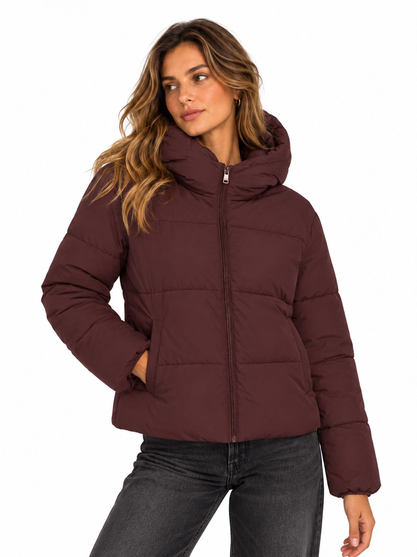 Only ONLJUTA SHORT PUFFER OTW NOOS Fudge 00120074-EKA26011400003595